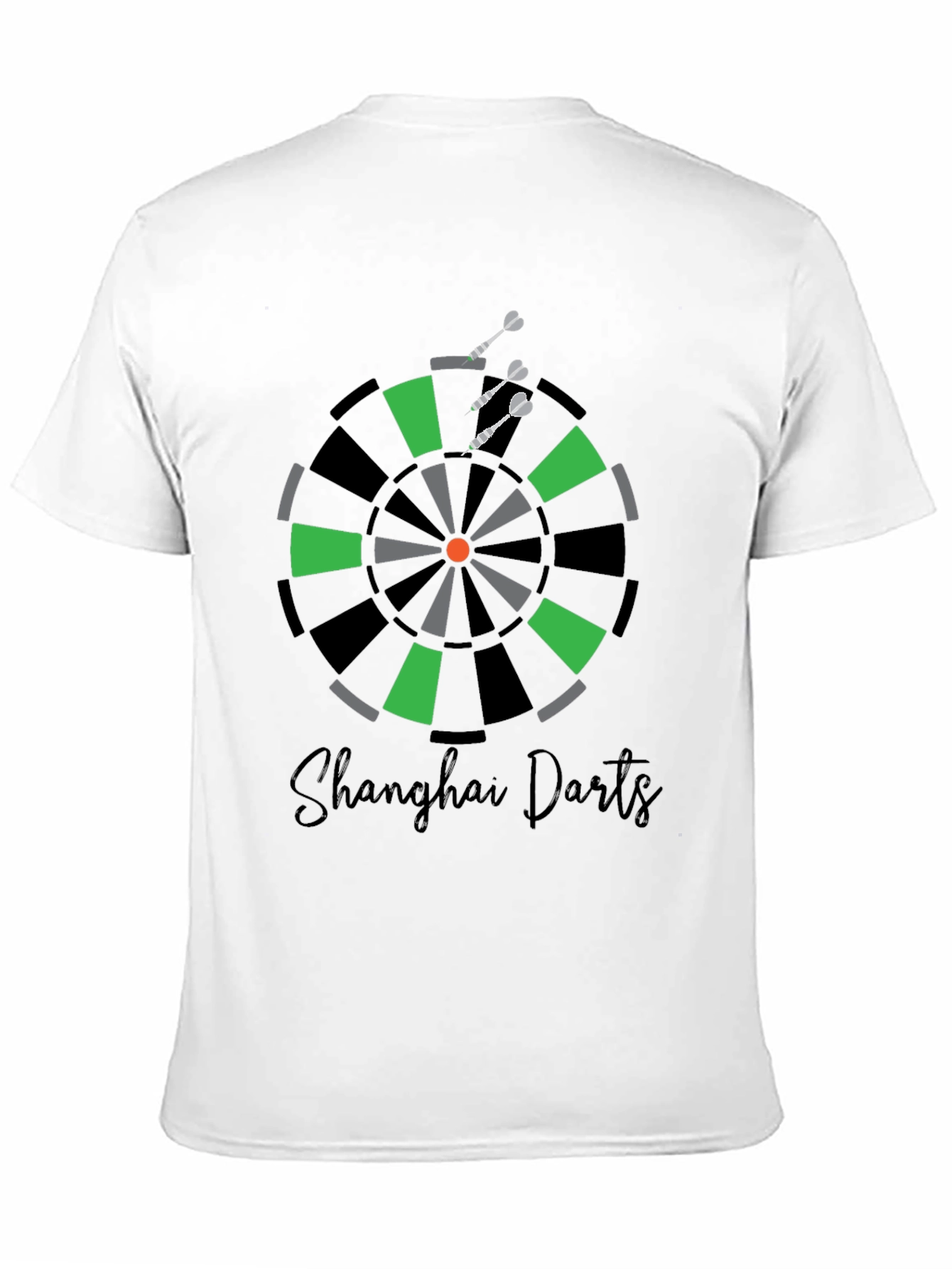 Shanghai Darts T-Shirt - Black Crew Neck