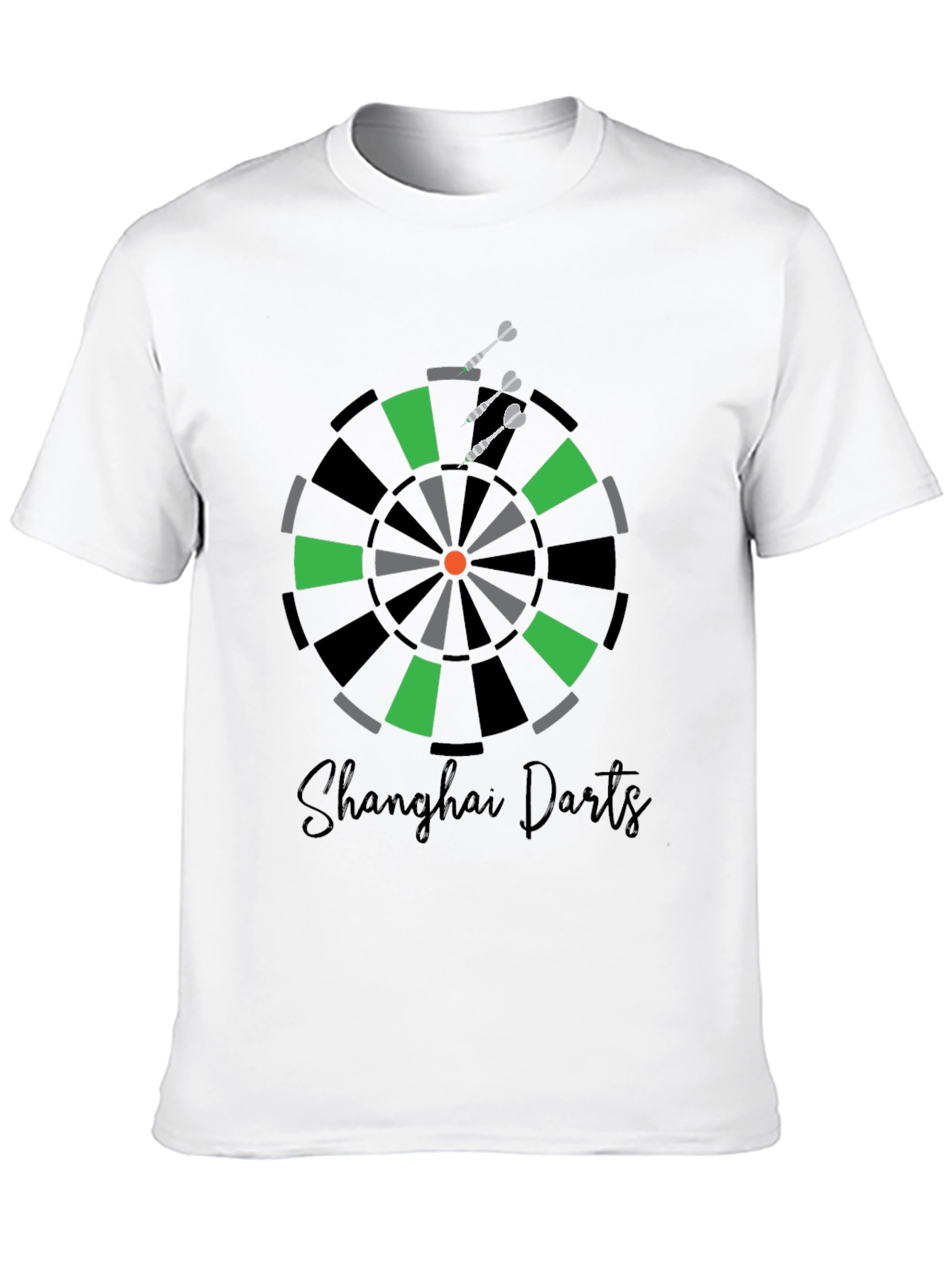 Shanghai Darts T-Shirt - Black Crew Neck