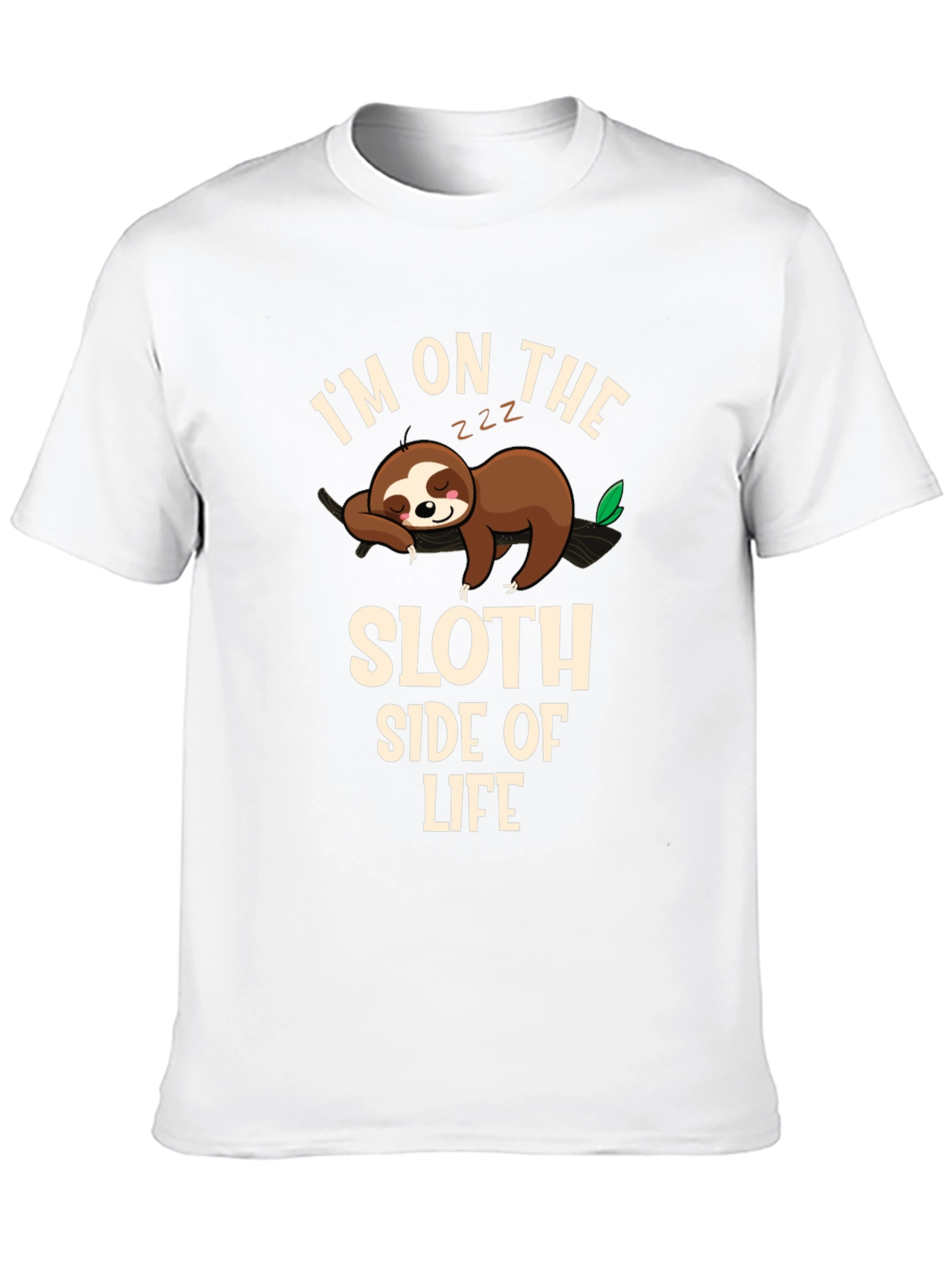 Sloth Side of Life Black T-Shirt