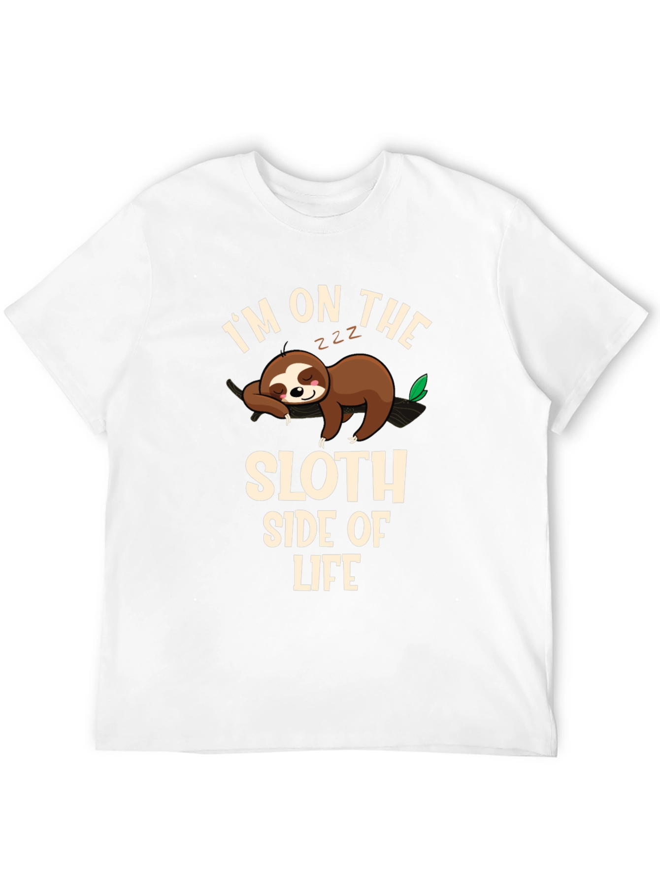 Sloth Side of Life Black T-Shirt