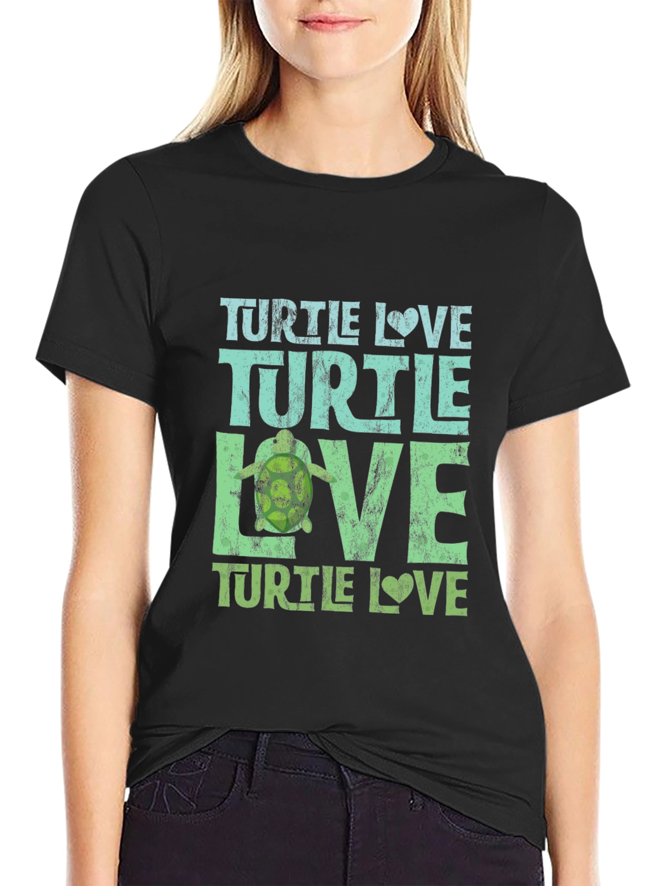 Turtle Love Graphic Tee - Unisex Black T-Shirt