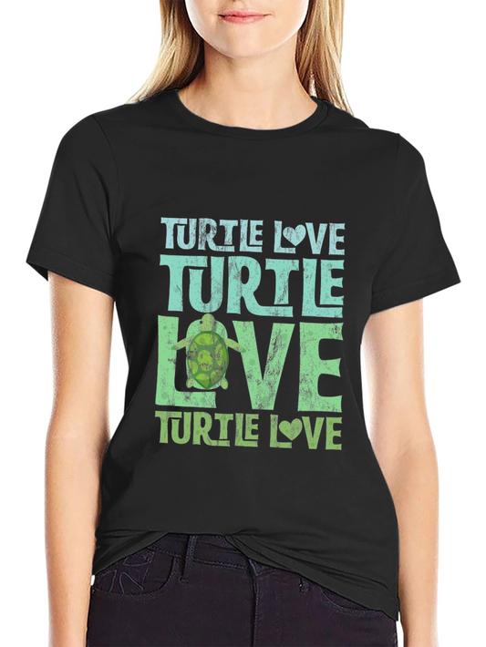 Turtle Love Graphic Tee - Unisex Black T-Shirt