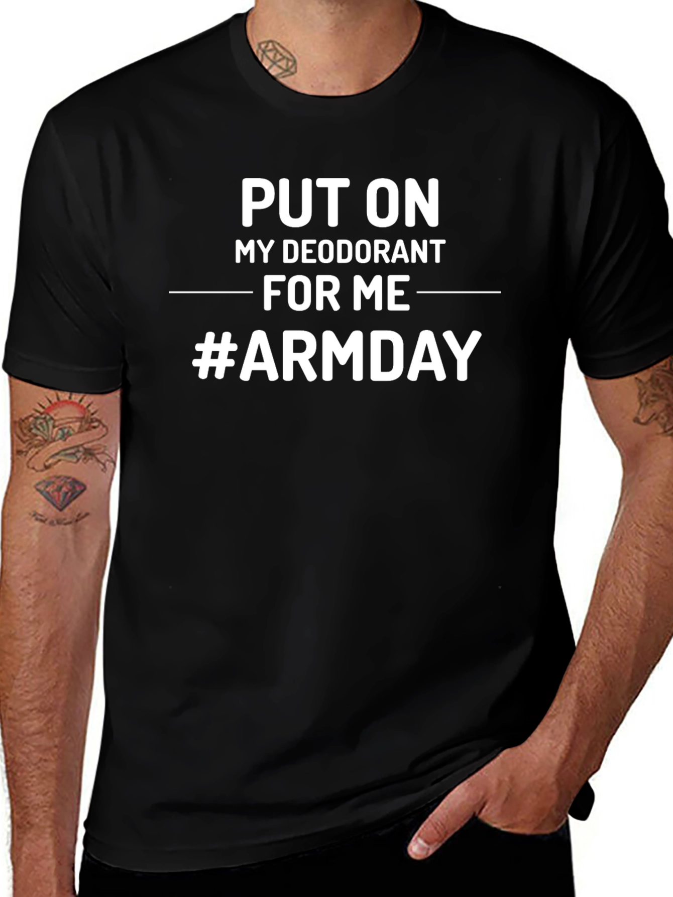 Funny Workout T-Shirt - Arm Day Graphic Tee
