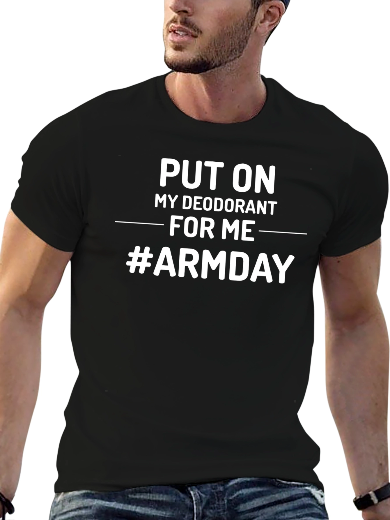 Funny Workout T-Shirt - Arm Day Graphic Tee