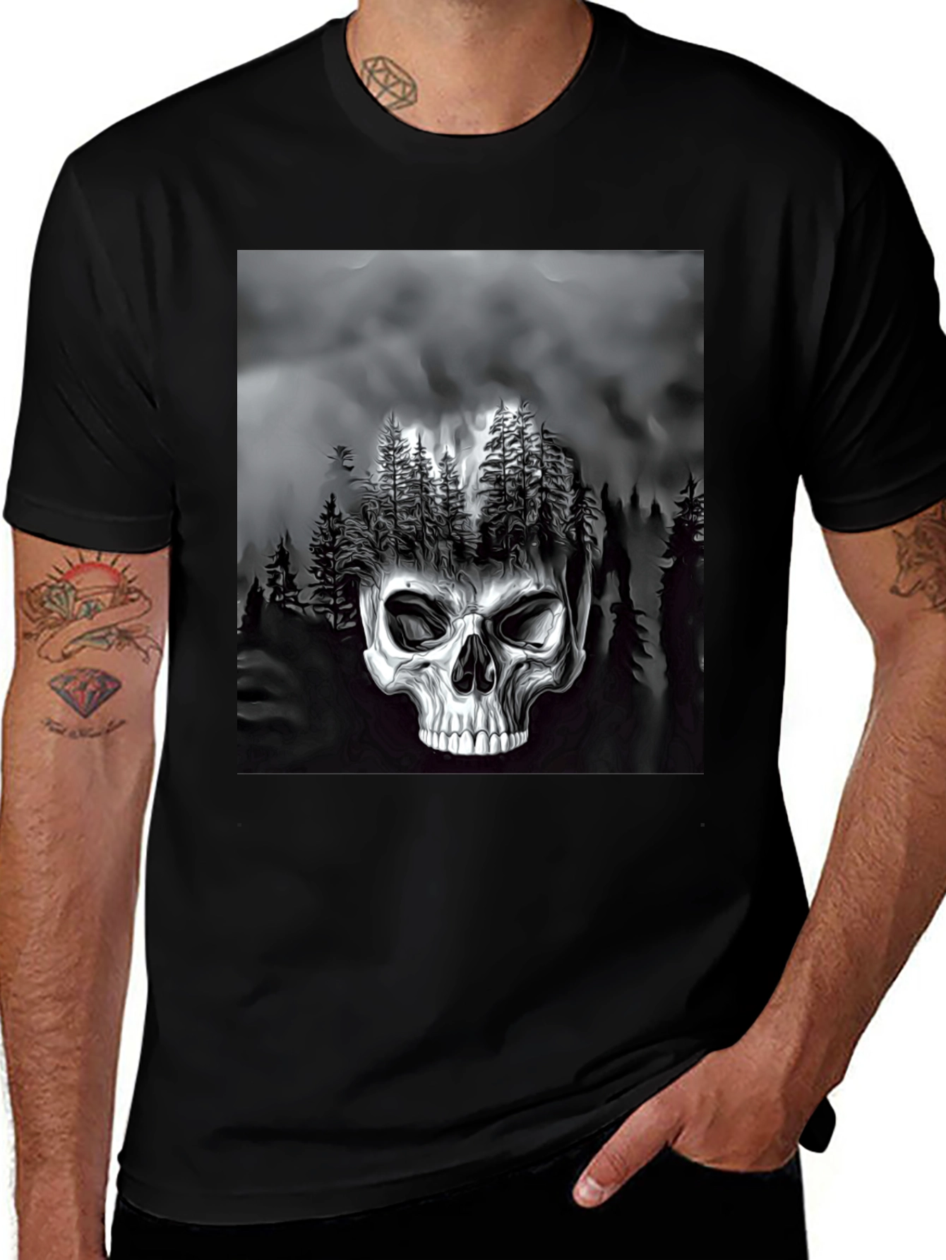 Skull Forest Graphic T-Shirt