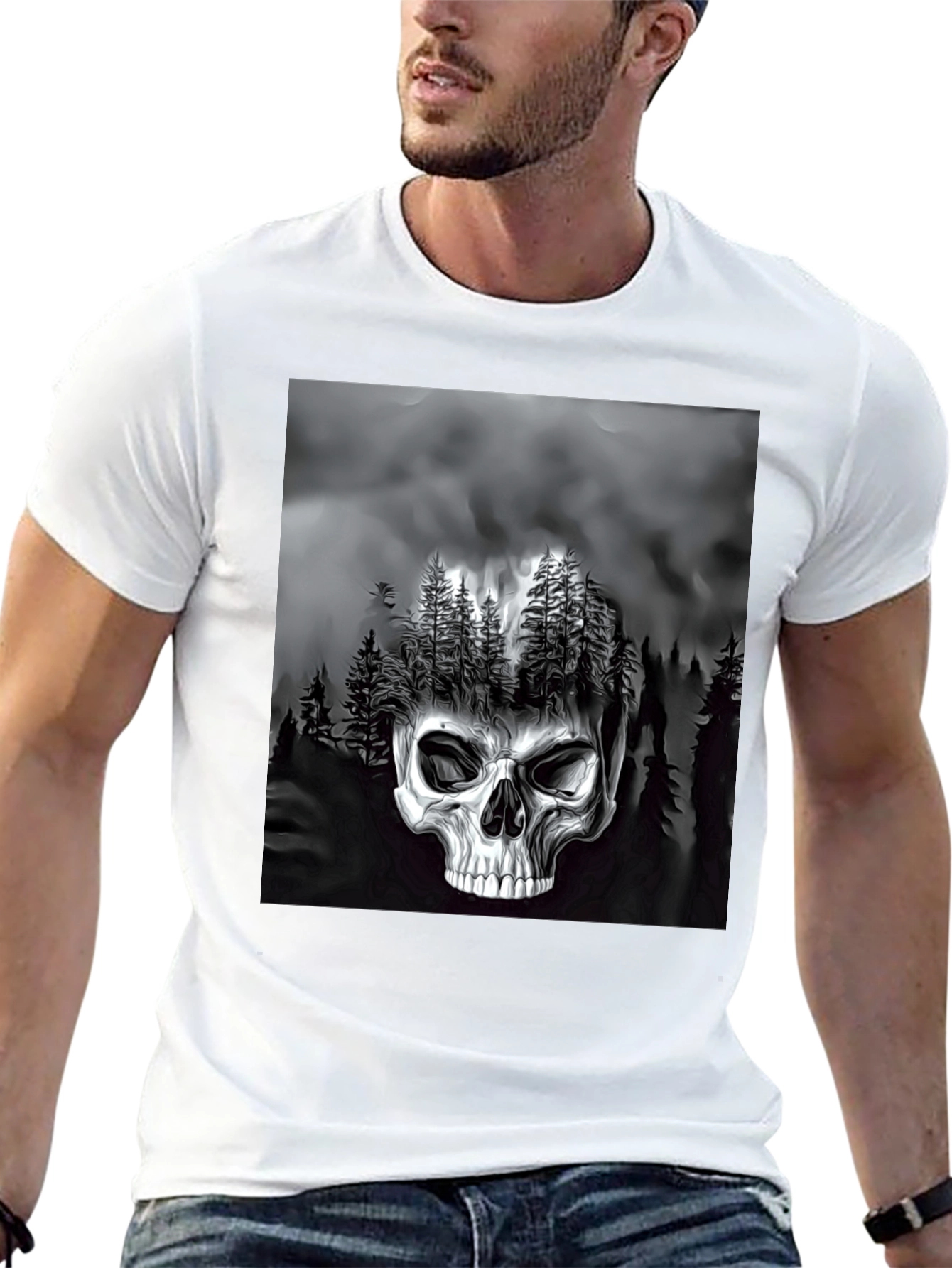 Skull Forest Graphic T-Shirt