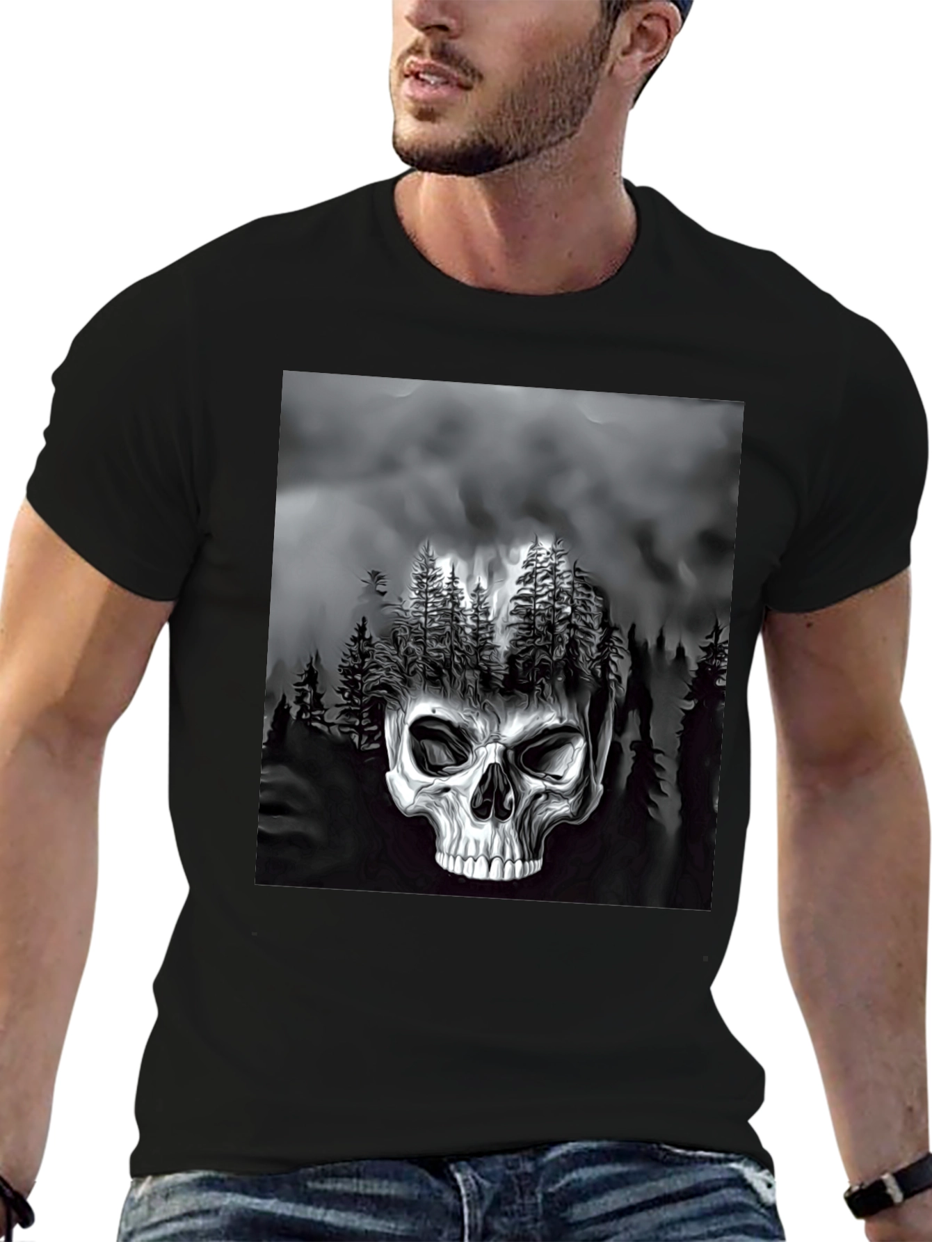 Skull Forest Graphic T-Shirt