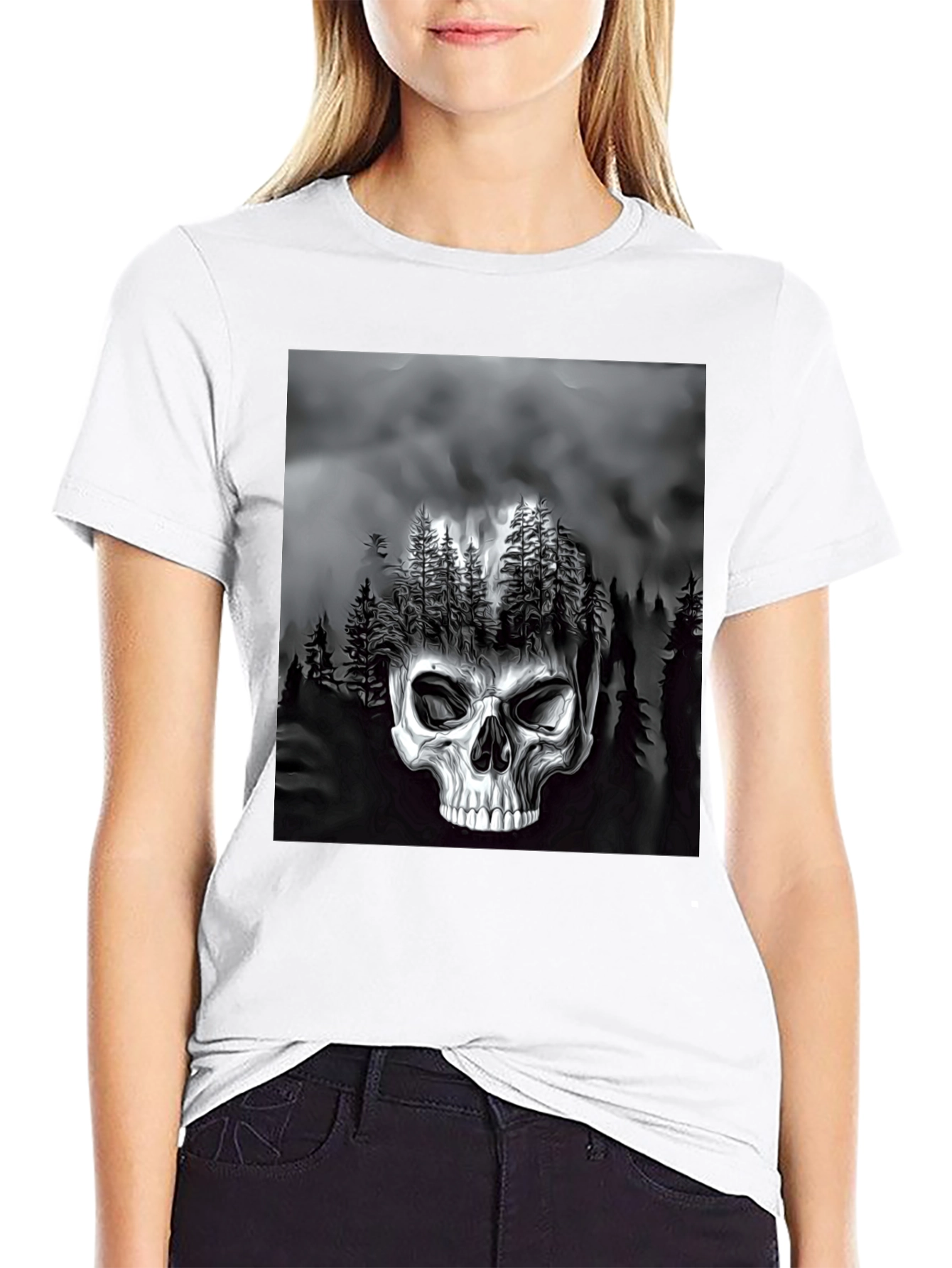 Skull Forest Graphic T-Shirt