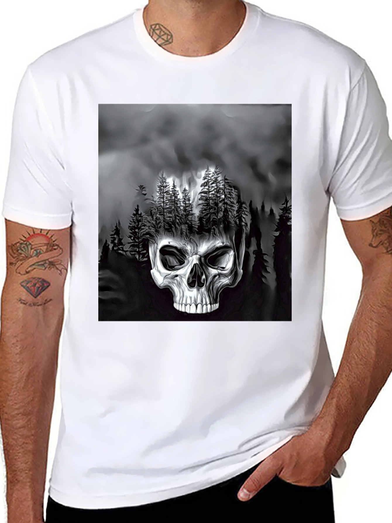 Skull Forest Graphic T-Shirt