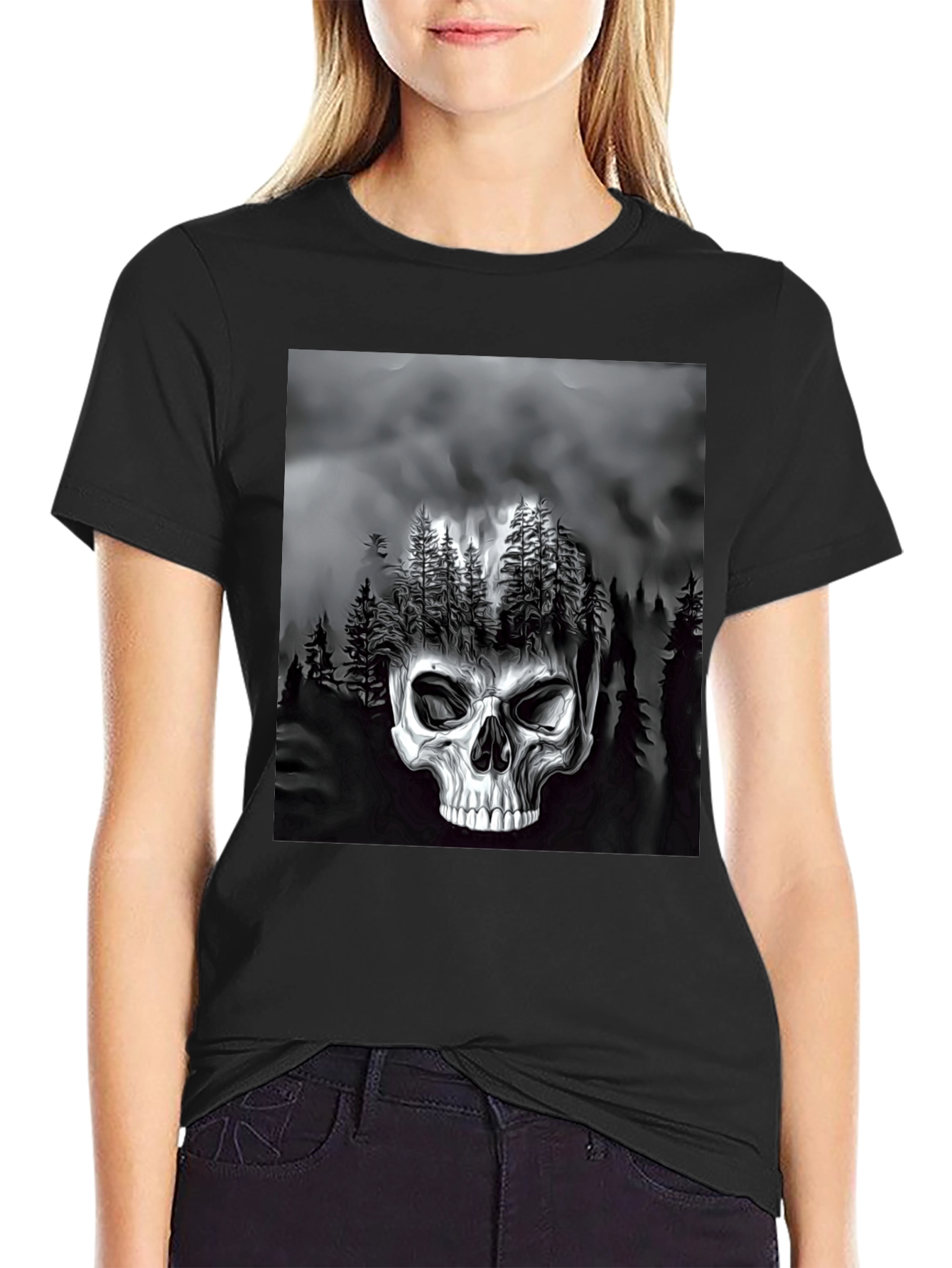 Skull Forest Graphic T-Shirt
