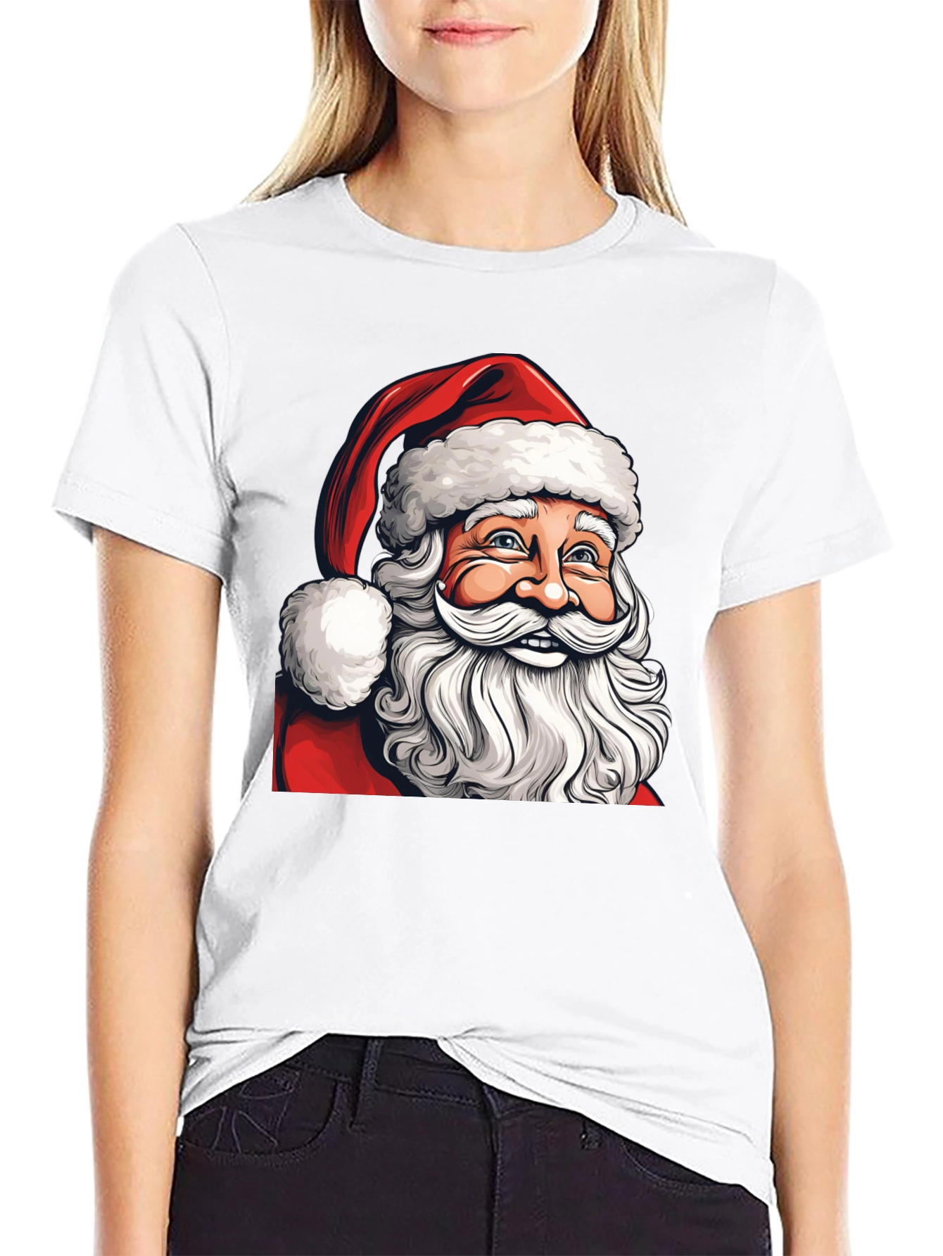 Festive Santa T-Shirt - Holiday Cheer!