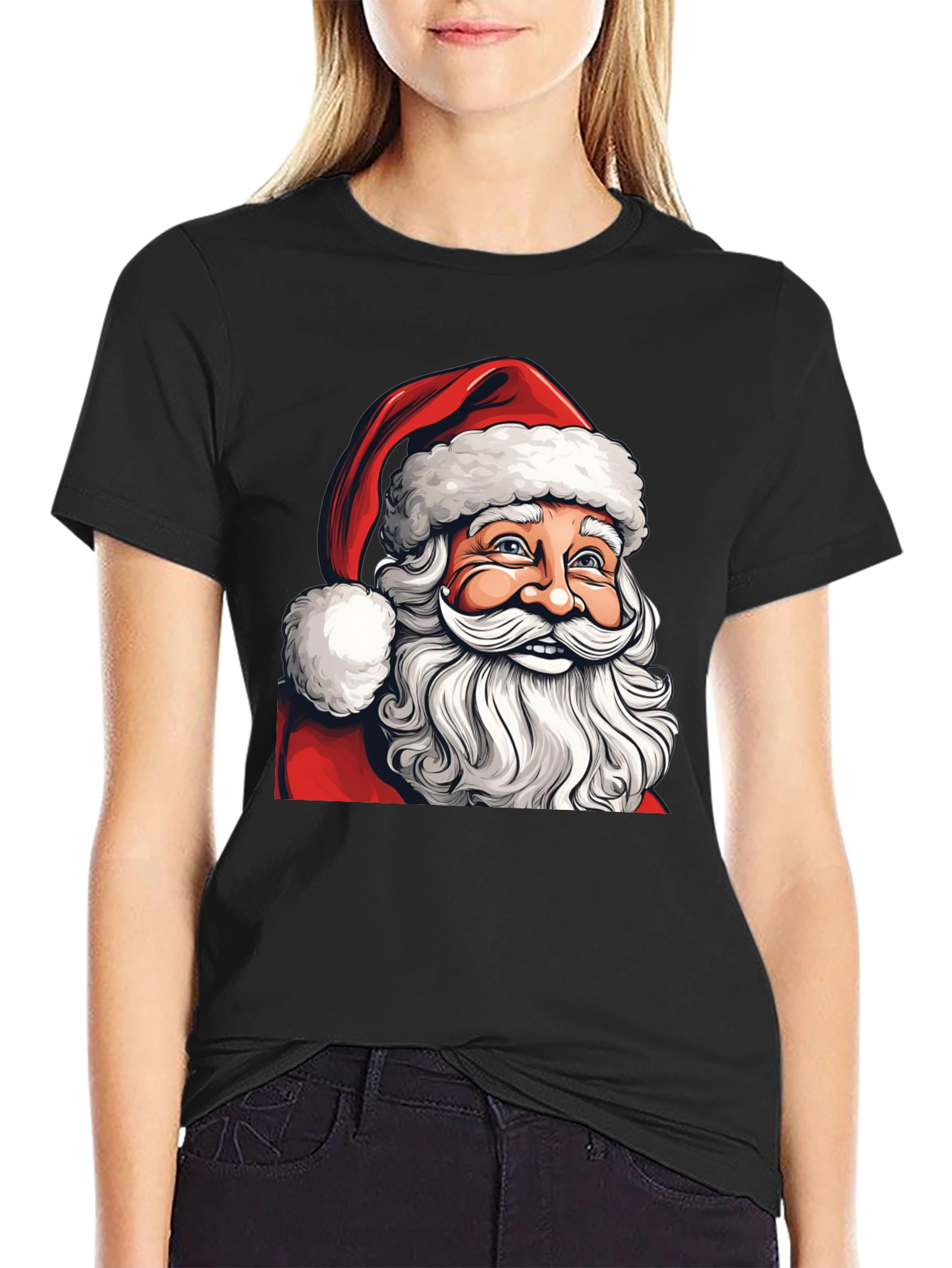 Festive Santa T-Shirt - Holiday Cheer!