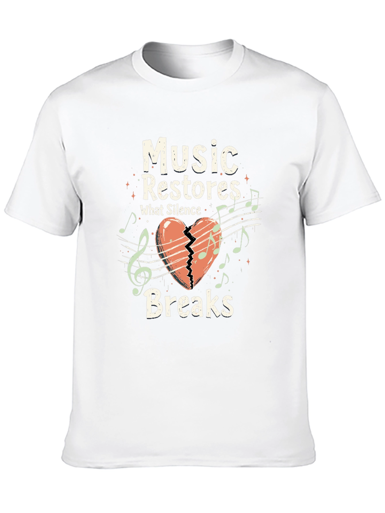 Music Restores What Silence Breaks Graphic T-Shirt