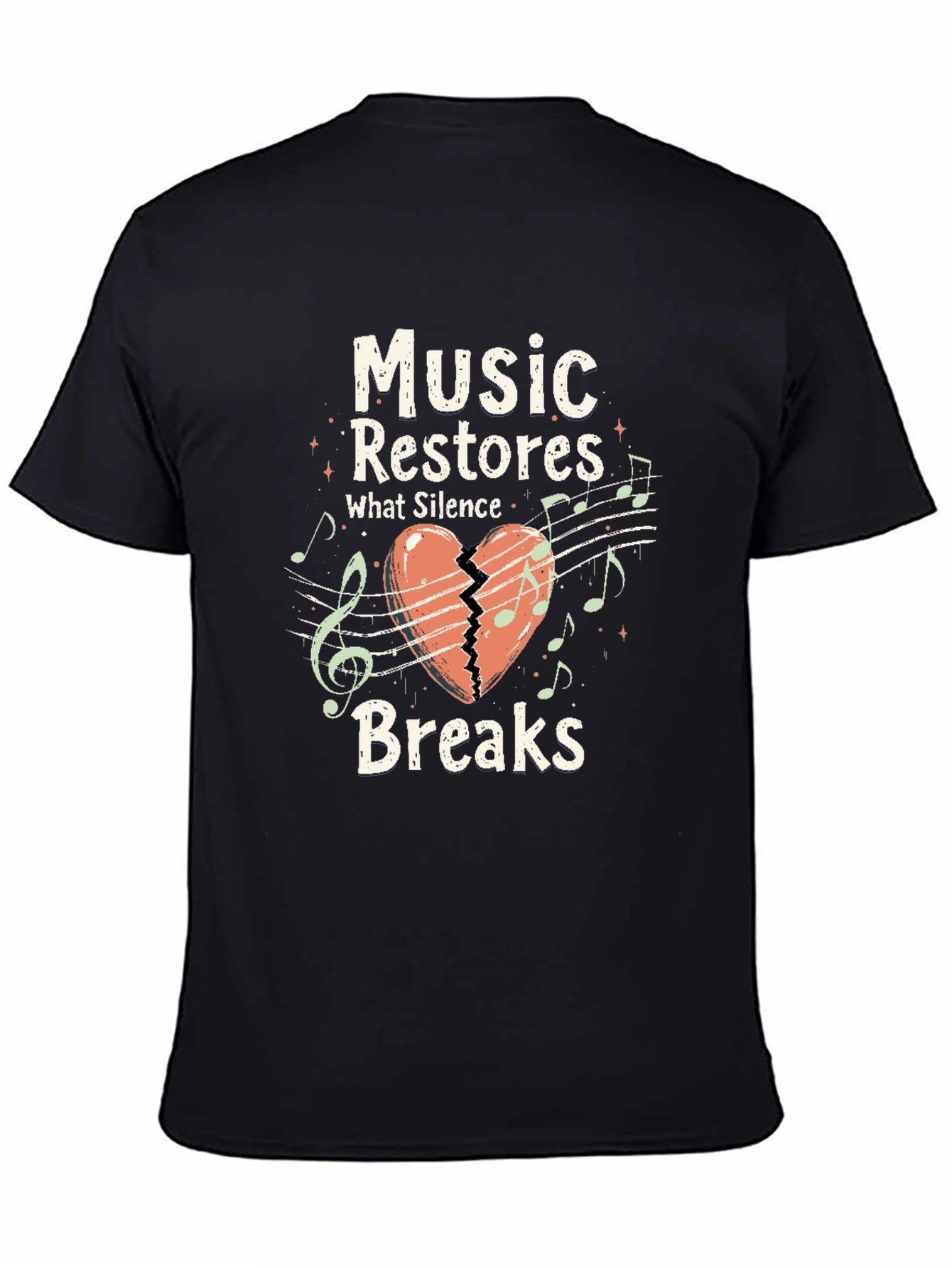 Music Restores What Silence Breaks Graphic T-Shirt