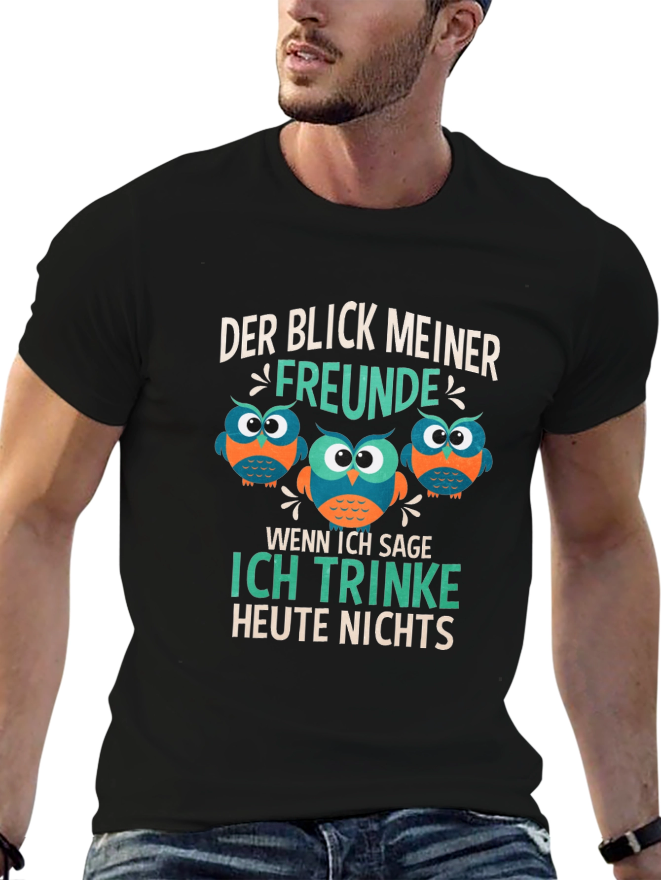 Funny Owl Graphic T-Shirt - Der Blick Meiner Freunde