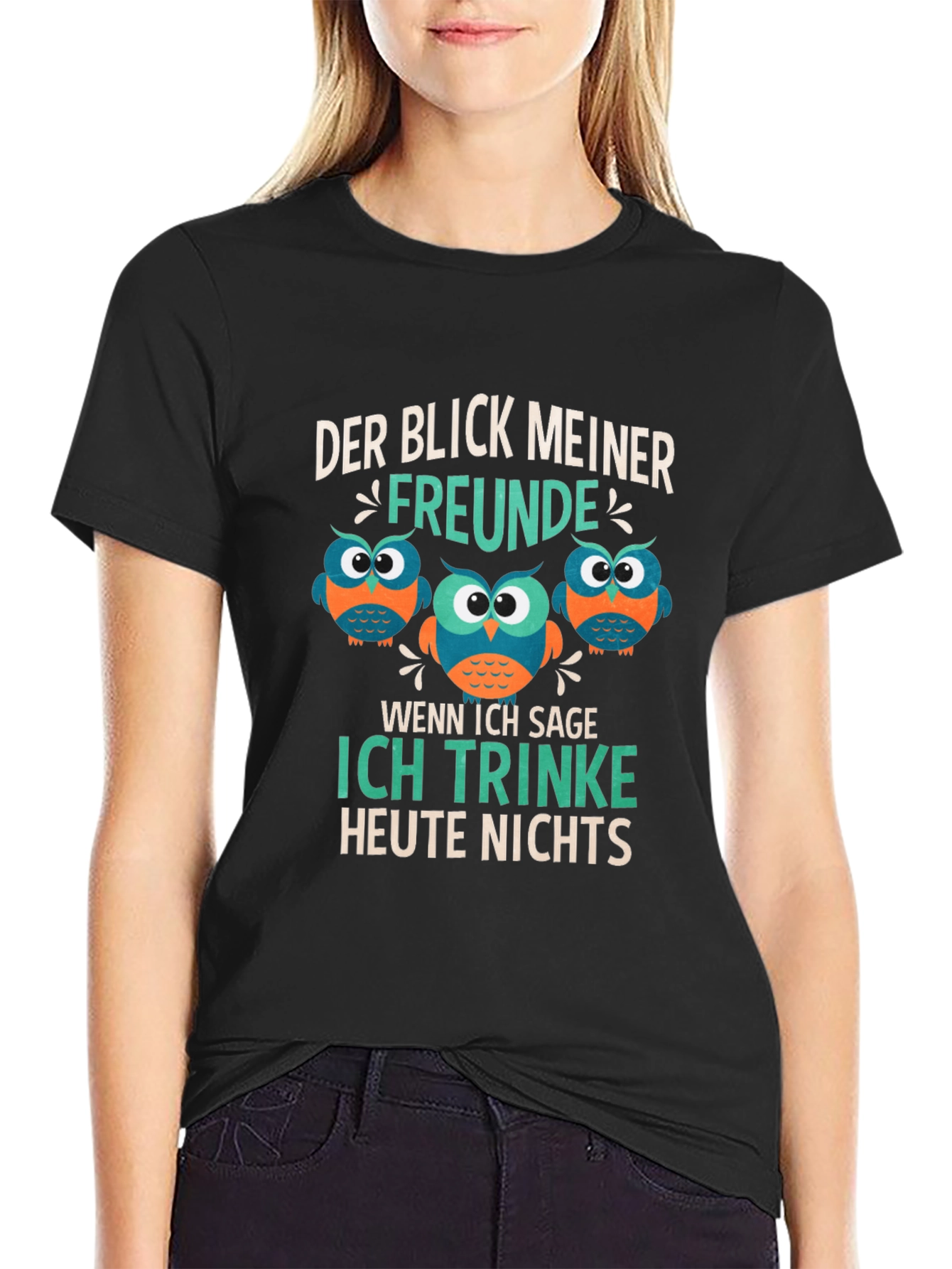 Funny Owl Graphic T-Shirt - Der Blick Meiner Freunde