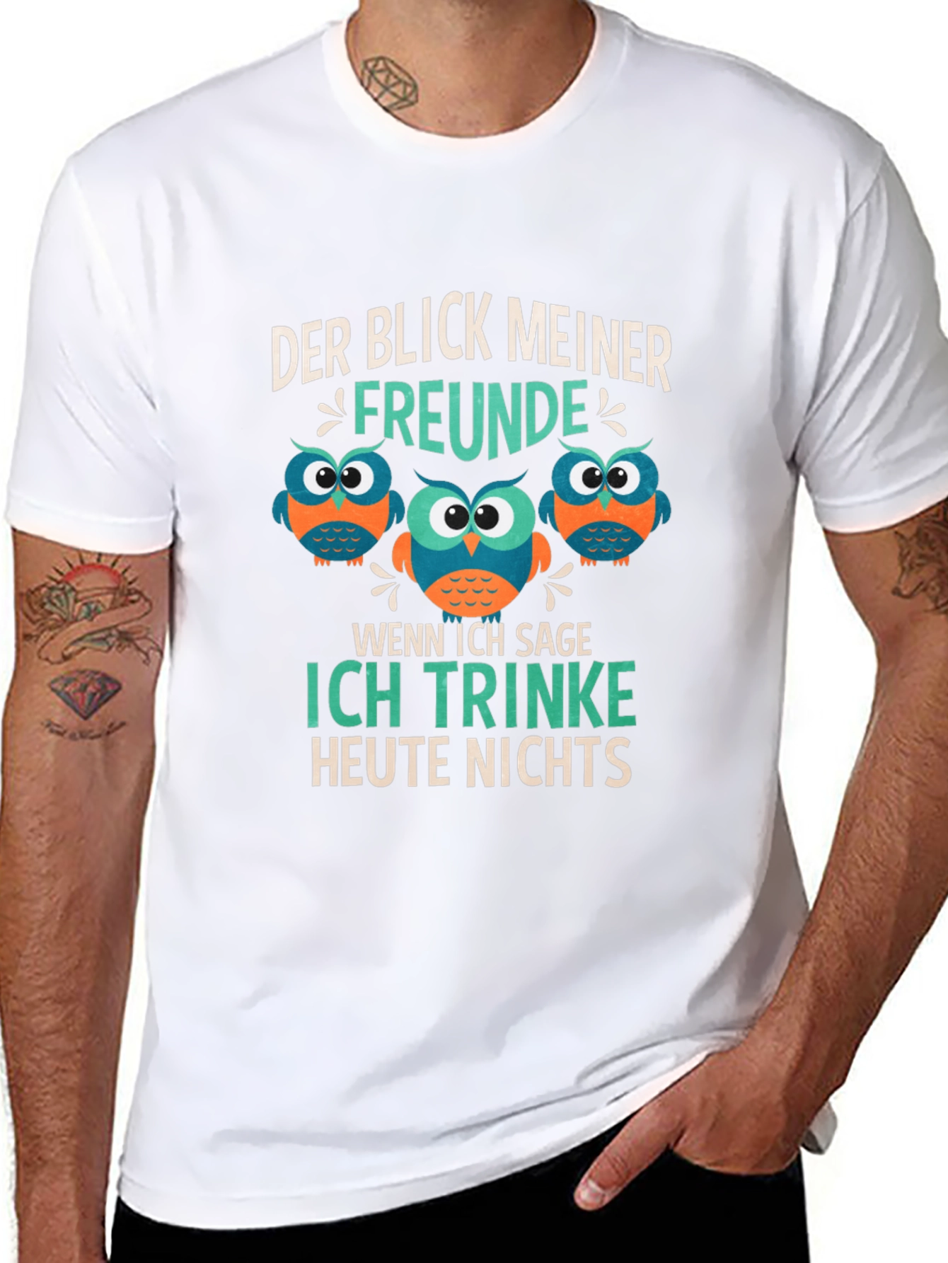 Funny Owl Graphic T-Shirt - Der Blick Meiner Freunde