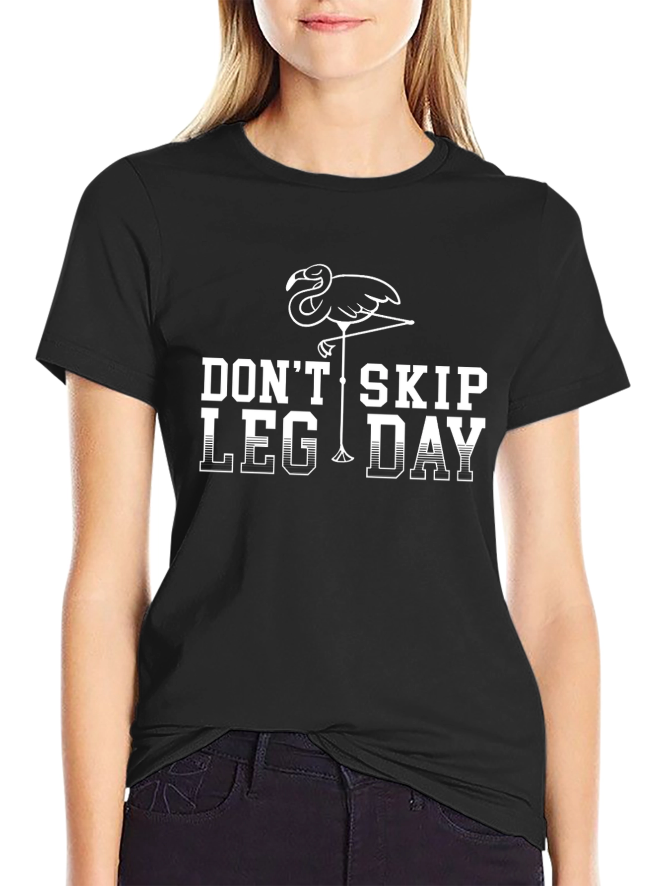 Dont Skip Leg Day Flamingo Graphic Tee