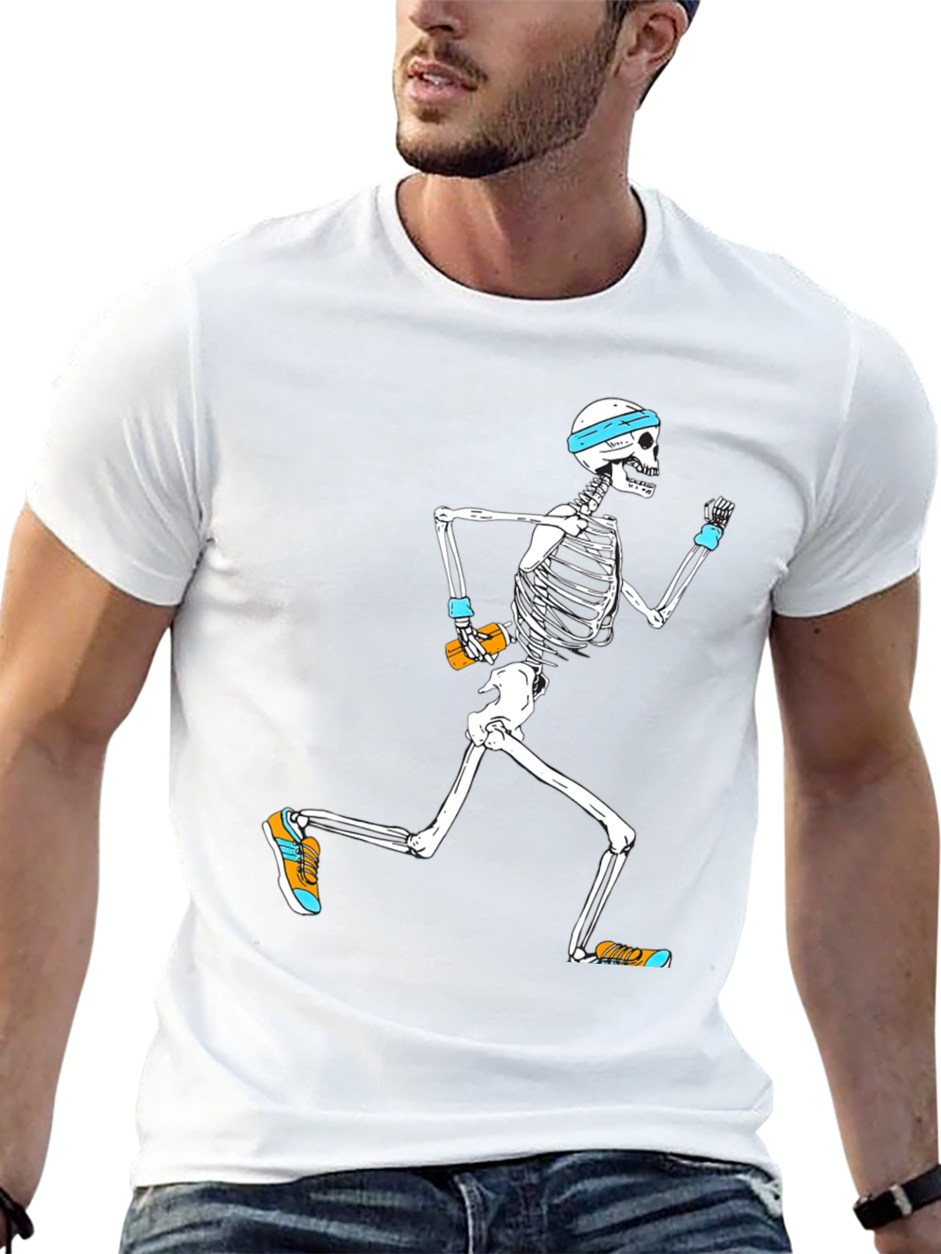 Running Skeleton Graphic Tee - Mens Black T-Shirt