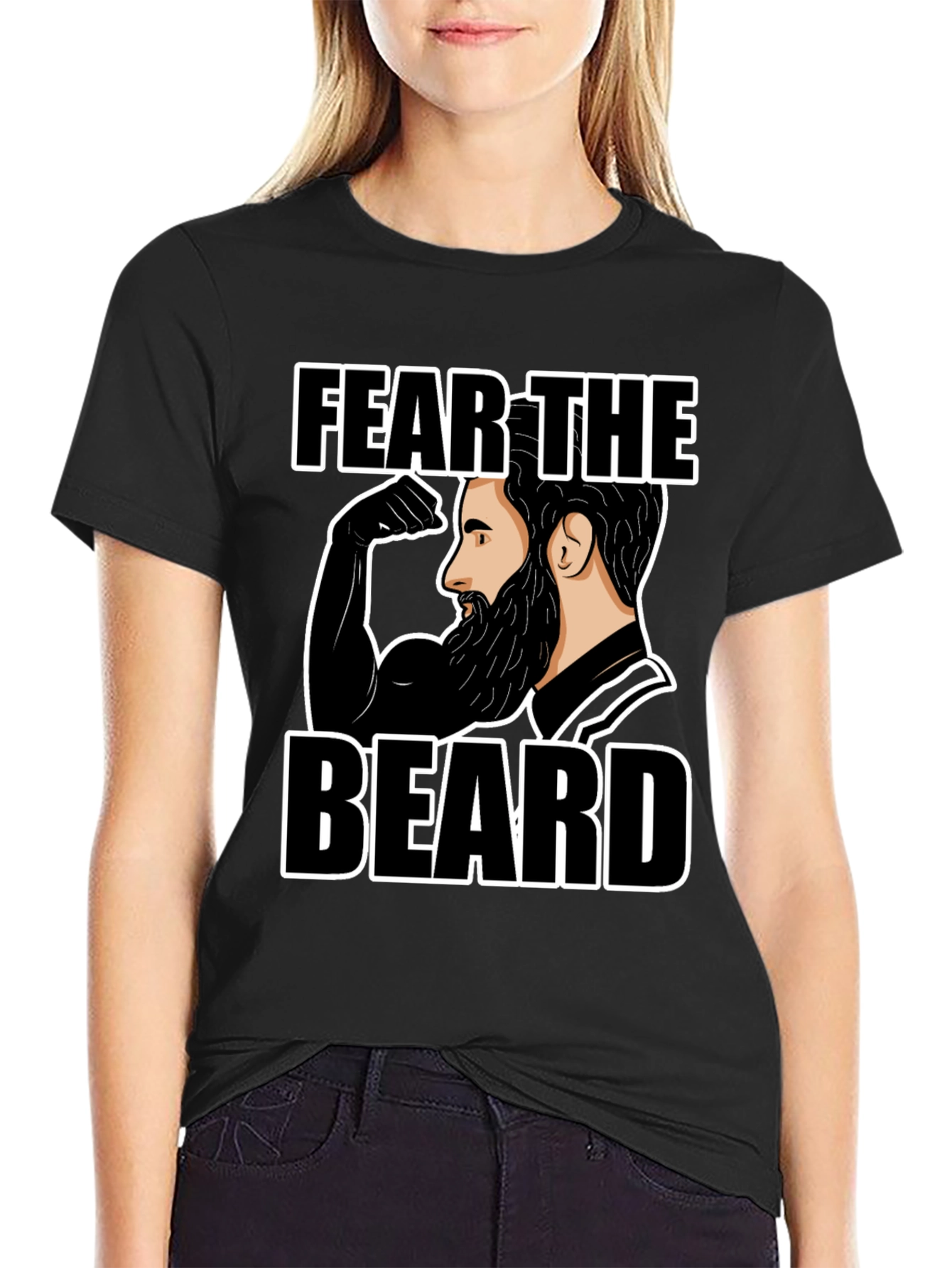 Fear the Beard T-Shirt - Black Graphic Tee