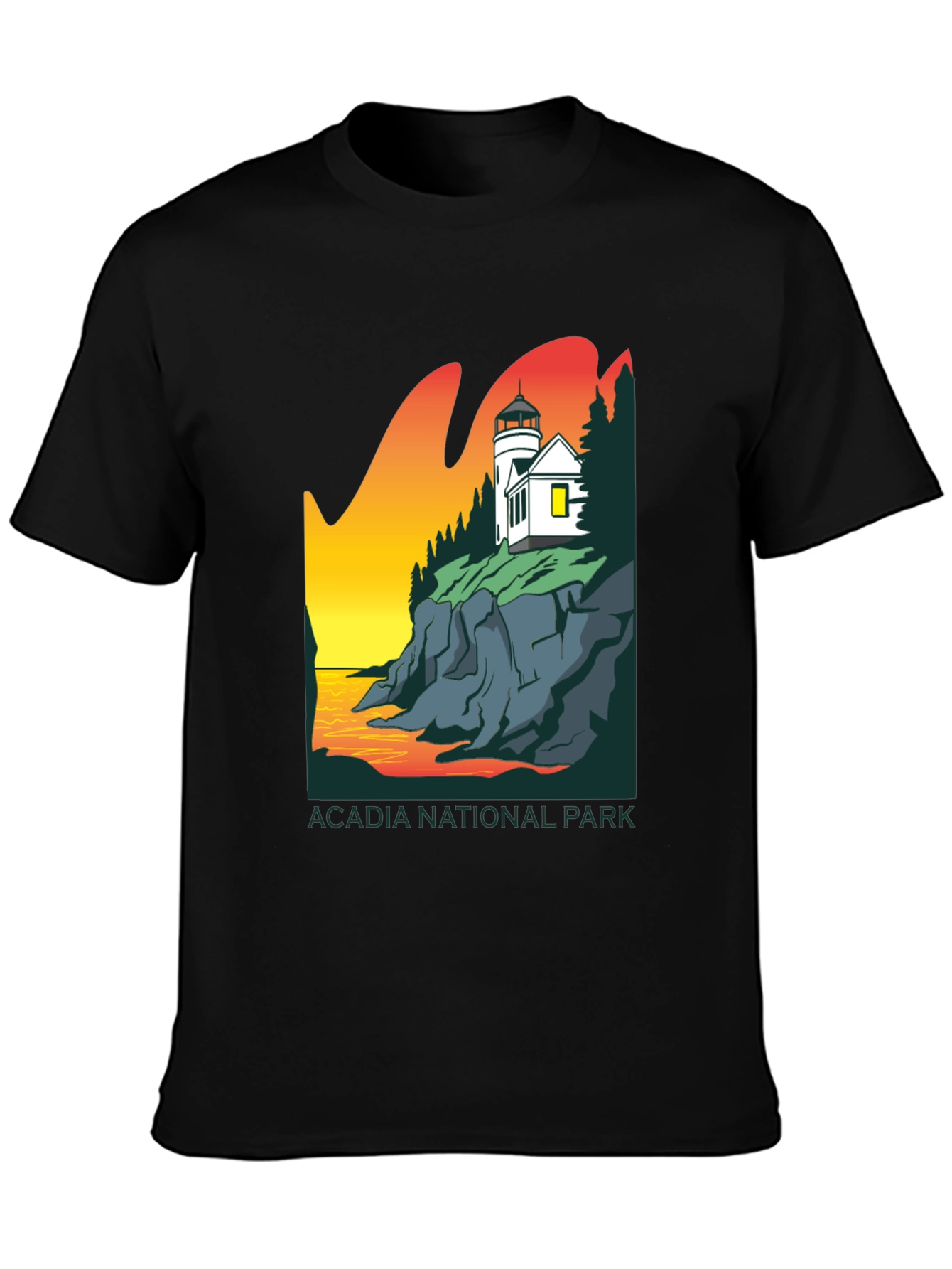 Acadia National Park T-Shirt - Lighthouse Design