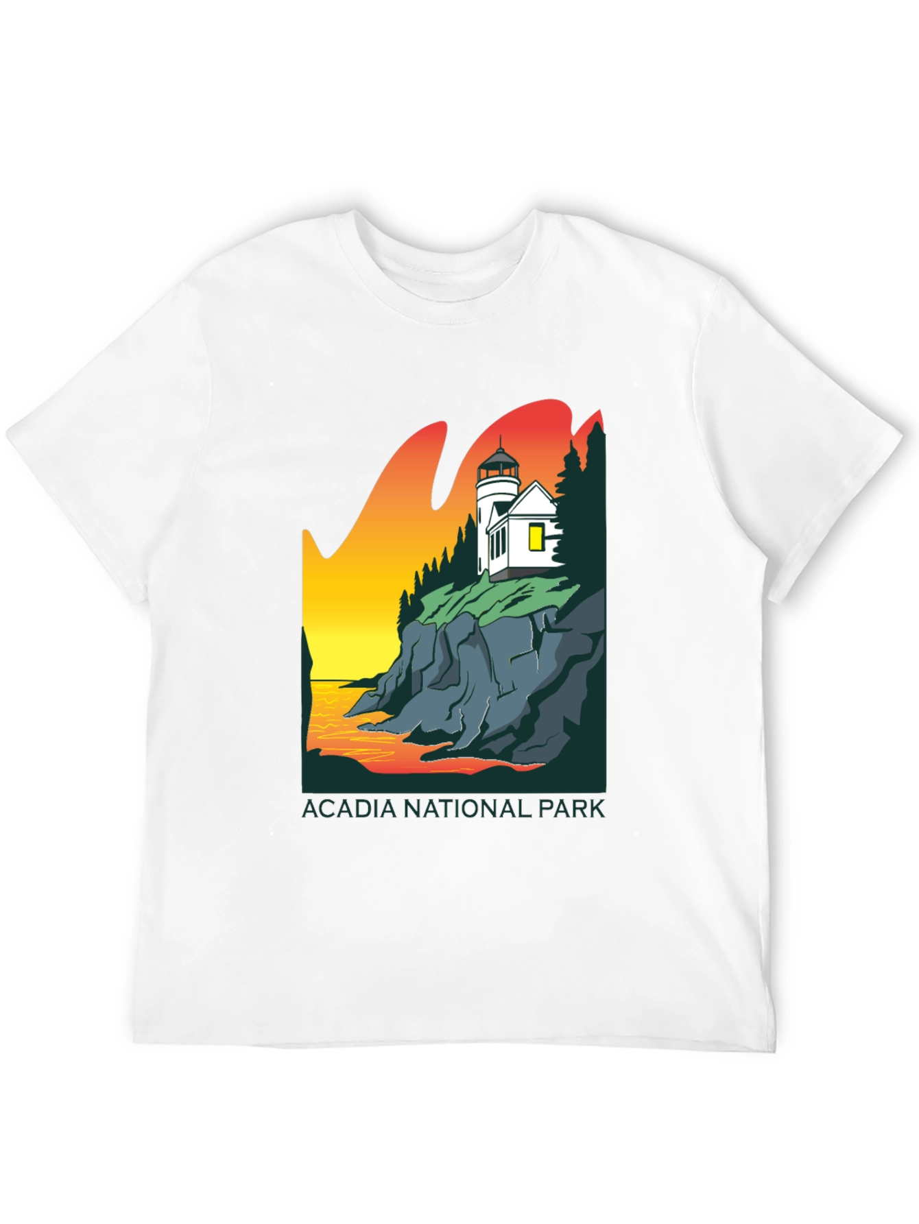 Acadia National Park T-Shirt - Lighthouse Design