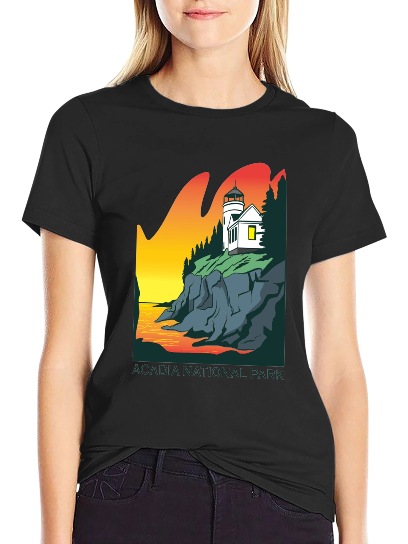 Acadia National Park T-Shirt - Lighthouse Design