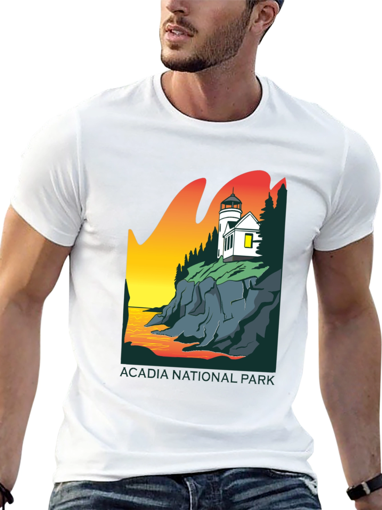 Acadia National Park T-Shirt - Lighthouse Design