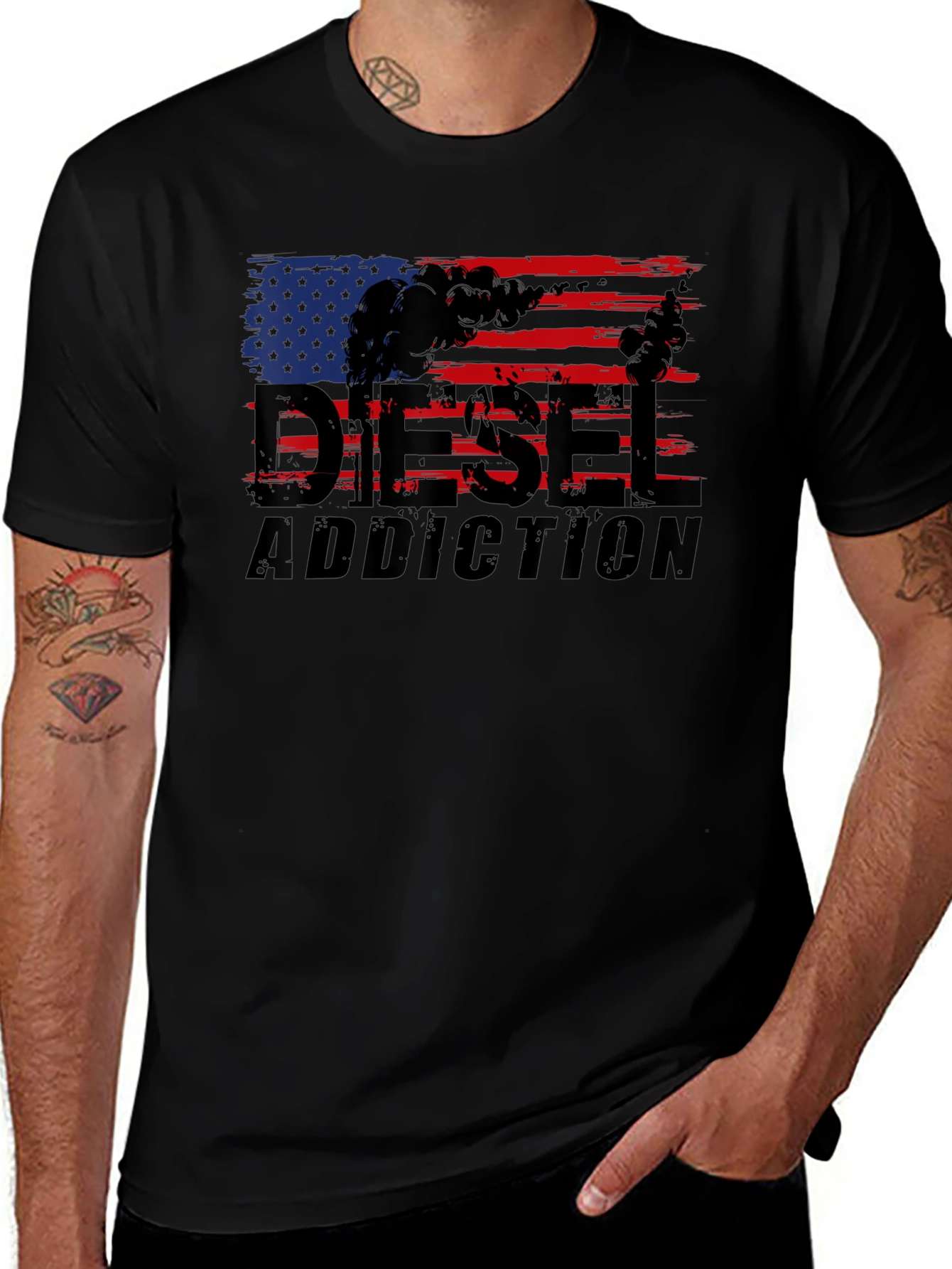 Diesel Addiction USA Flag Graphic T-Shirt
