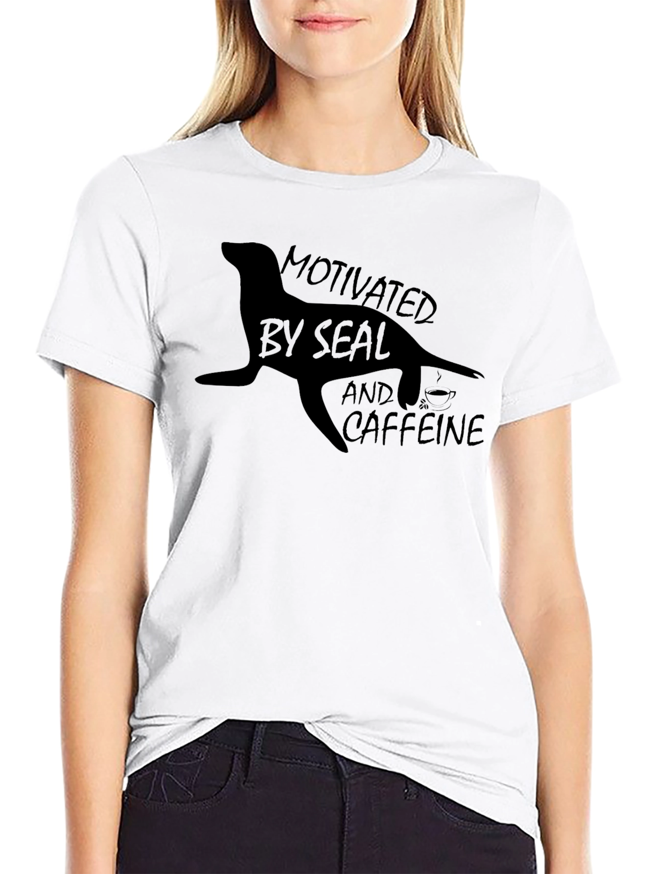 Motivated By Seal & Caffeine Graphic Tee