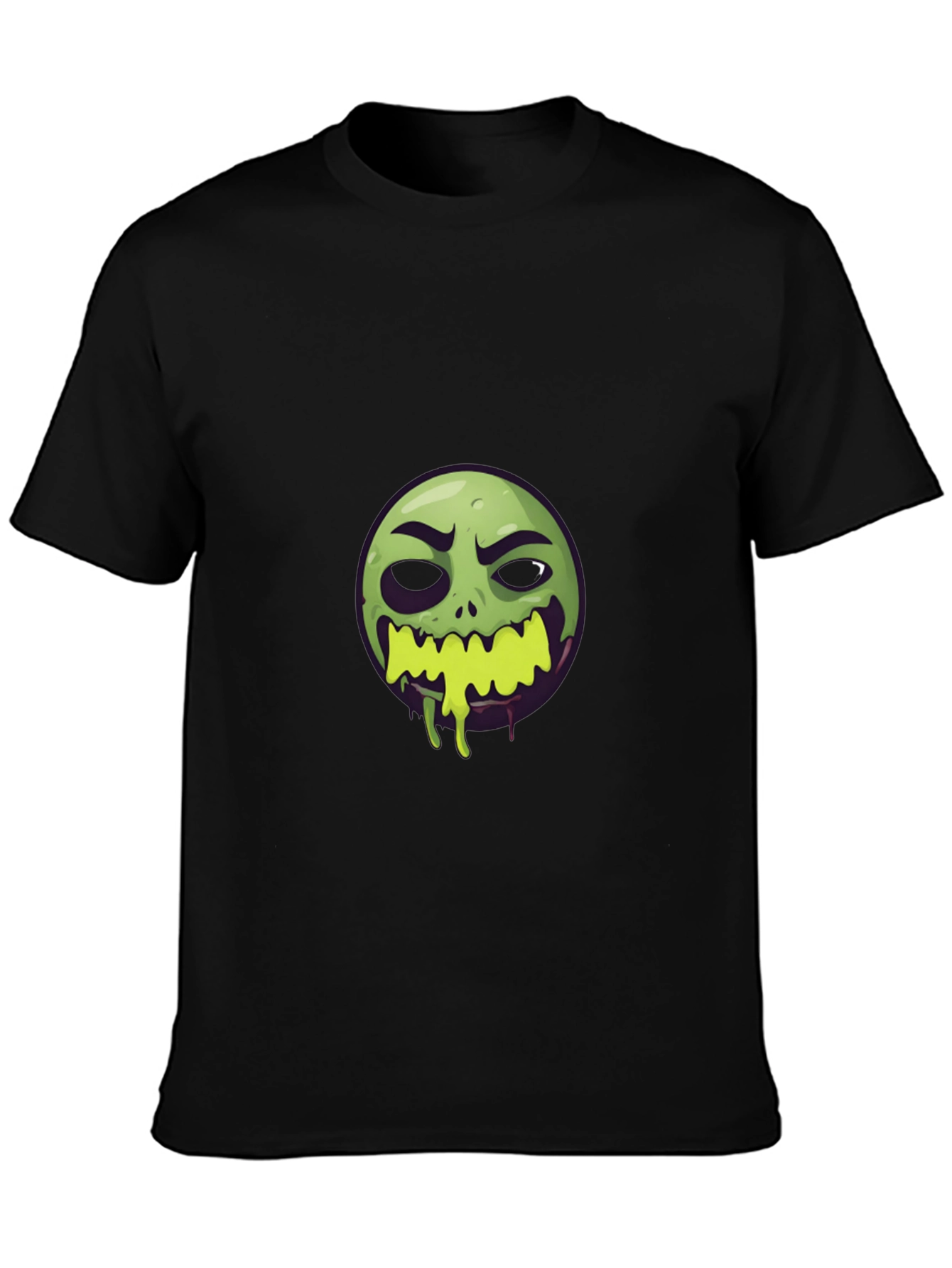 Zombie Emoji Graphic Black T-Shirt