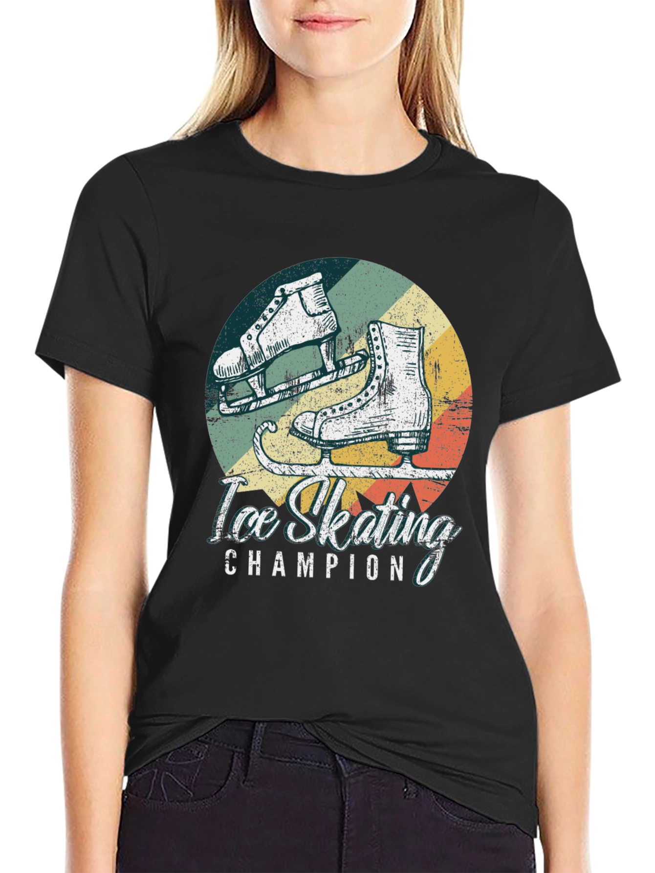 Ice Skating Champion Retro T-Shirt