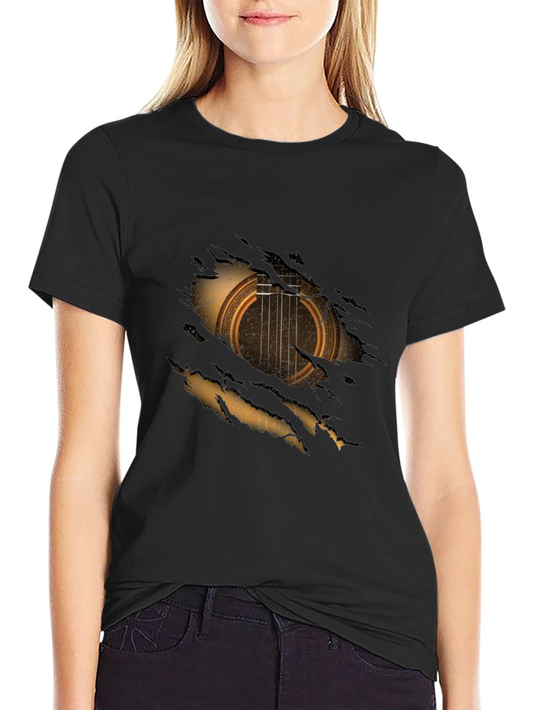 Ripped Guitar Graphic Tee - Musicians Style!