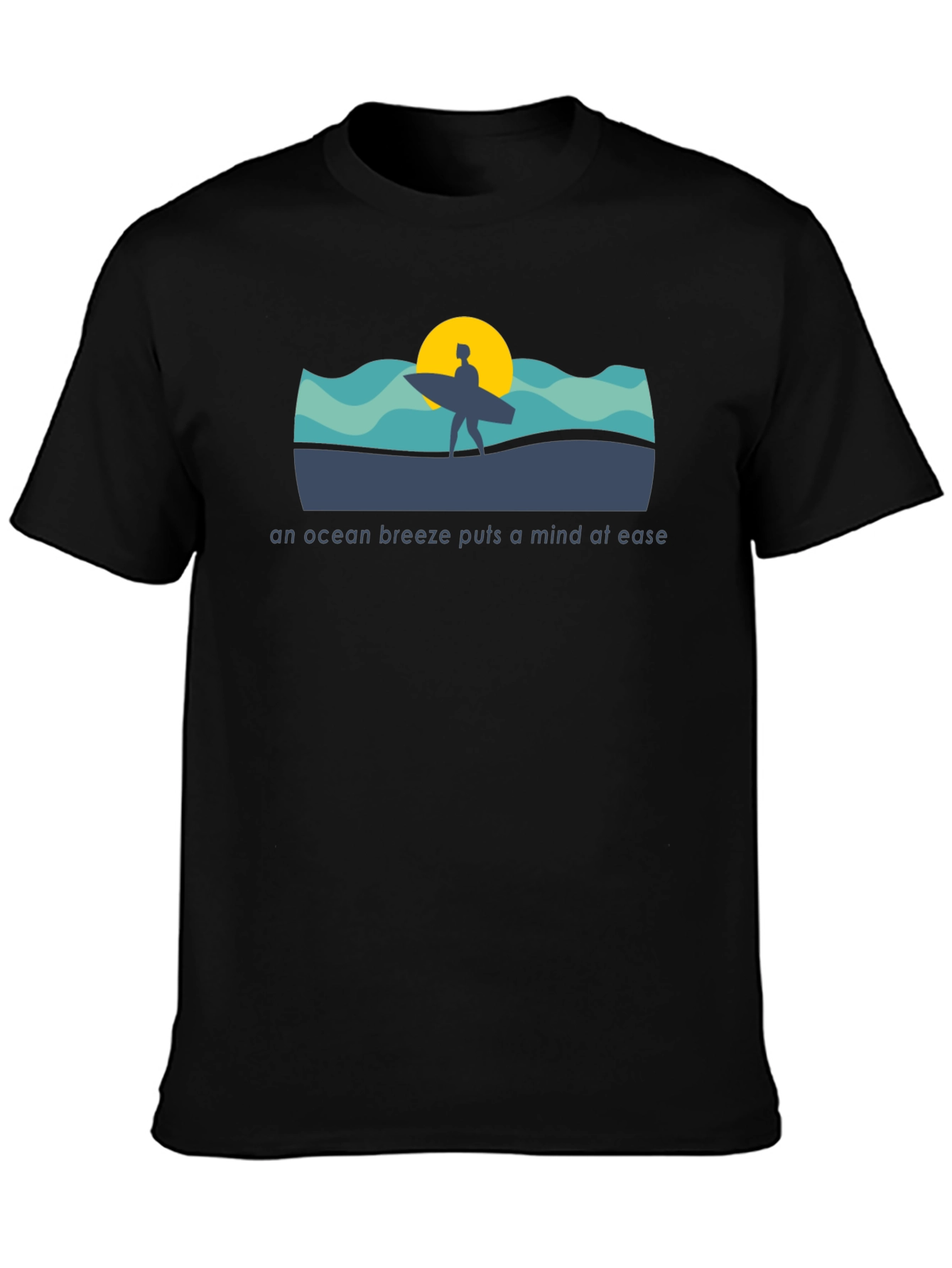 Ocean Breeze Graphic Tee - Black