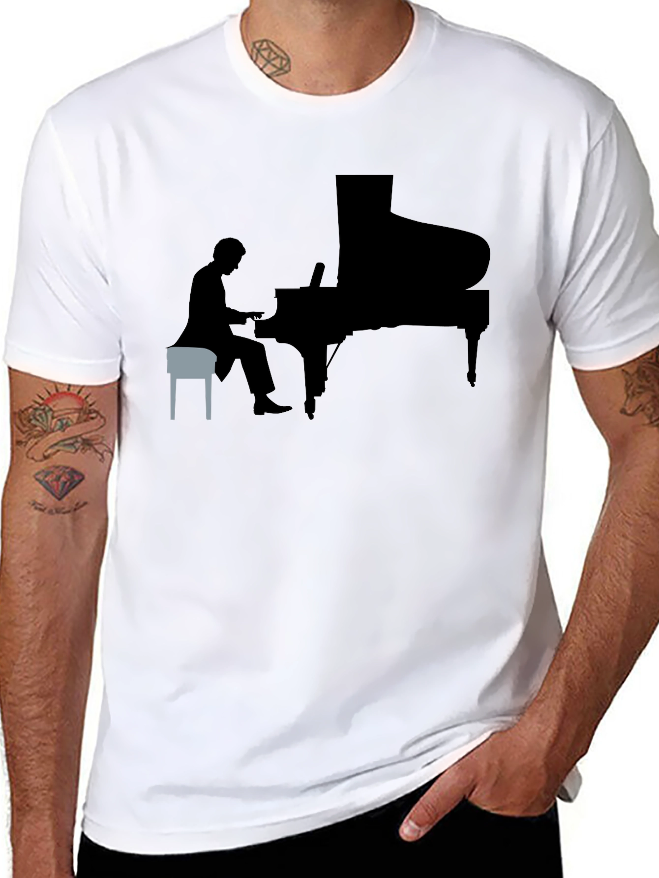 Piano Player Graphic Tee