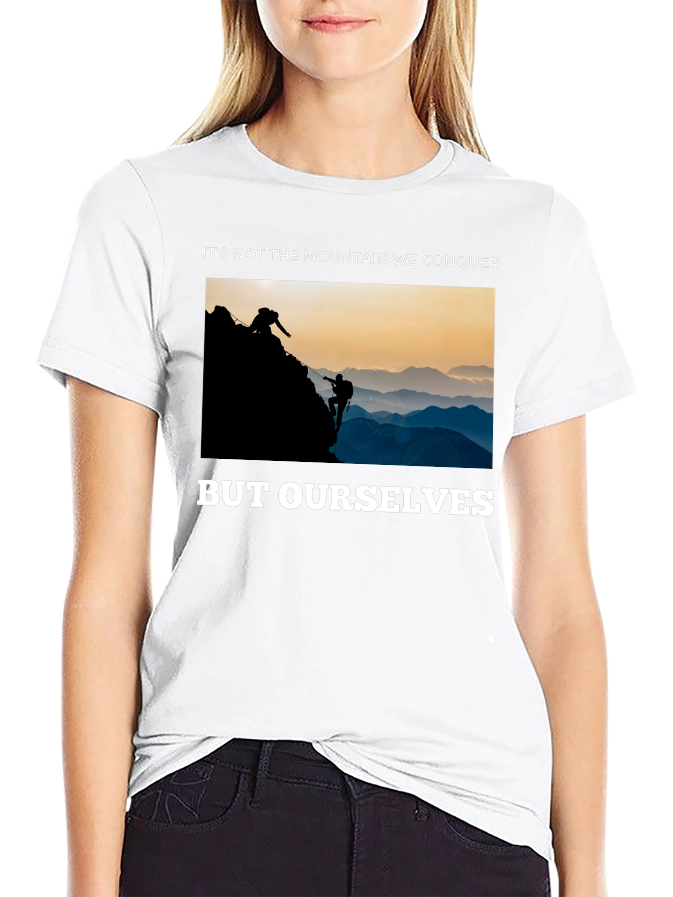Conquer Yourself Mountain Climber Graphic Tee