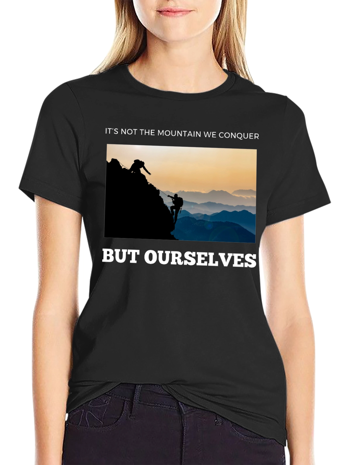 Conquer Yourself Mountain Climber Graphic Tee
