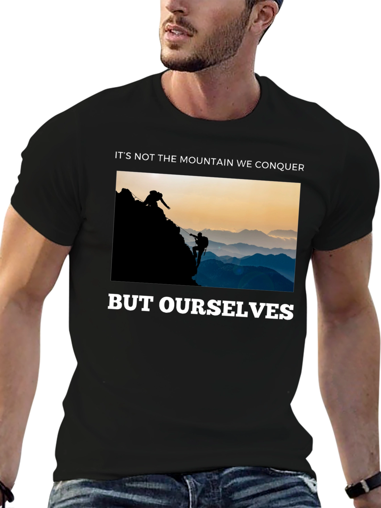 Conquer Yourself Mountain Climber Graphic Tee