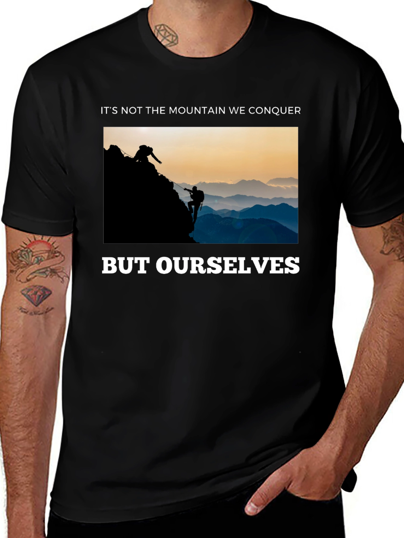 Conquer Yourself Mountain Climber Graphic Tee