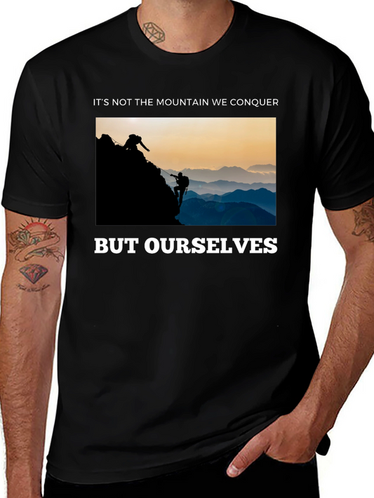 Conquer Yourself Mountain Climber Graphic Tee