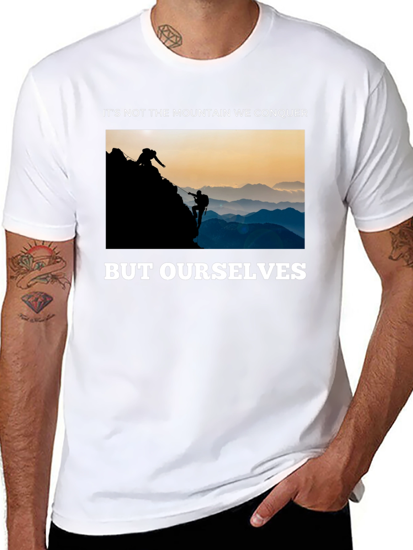 Conquer Yourself Mountain Climber Graphic Tee