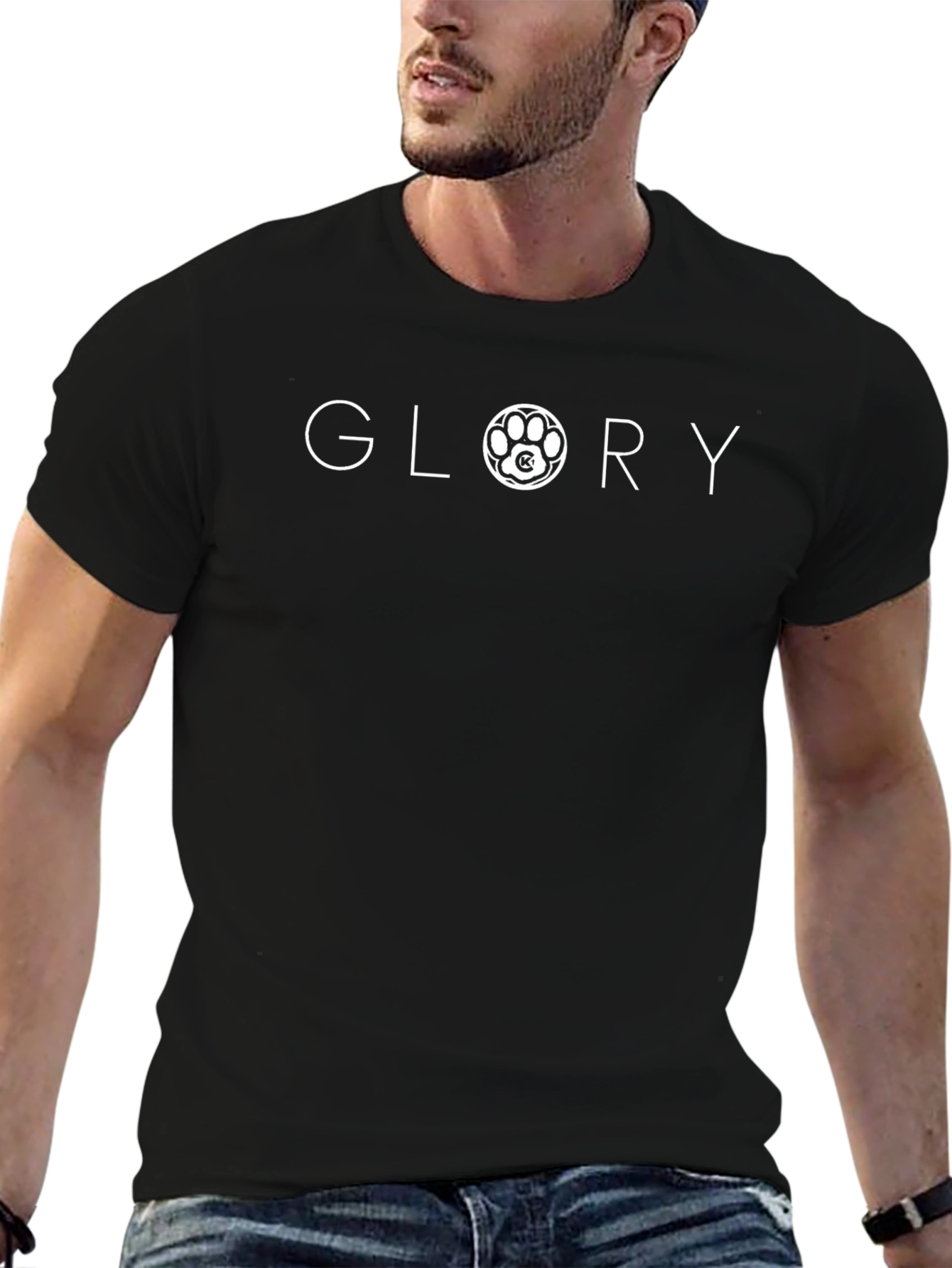 GLORY Graphic Tee - Black Cotton Blend