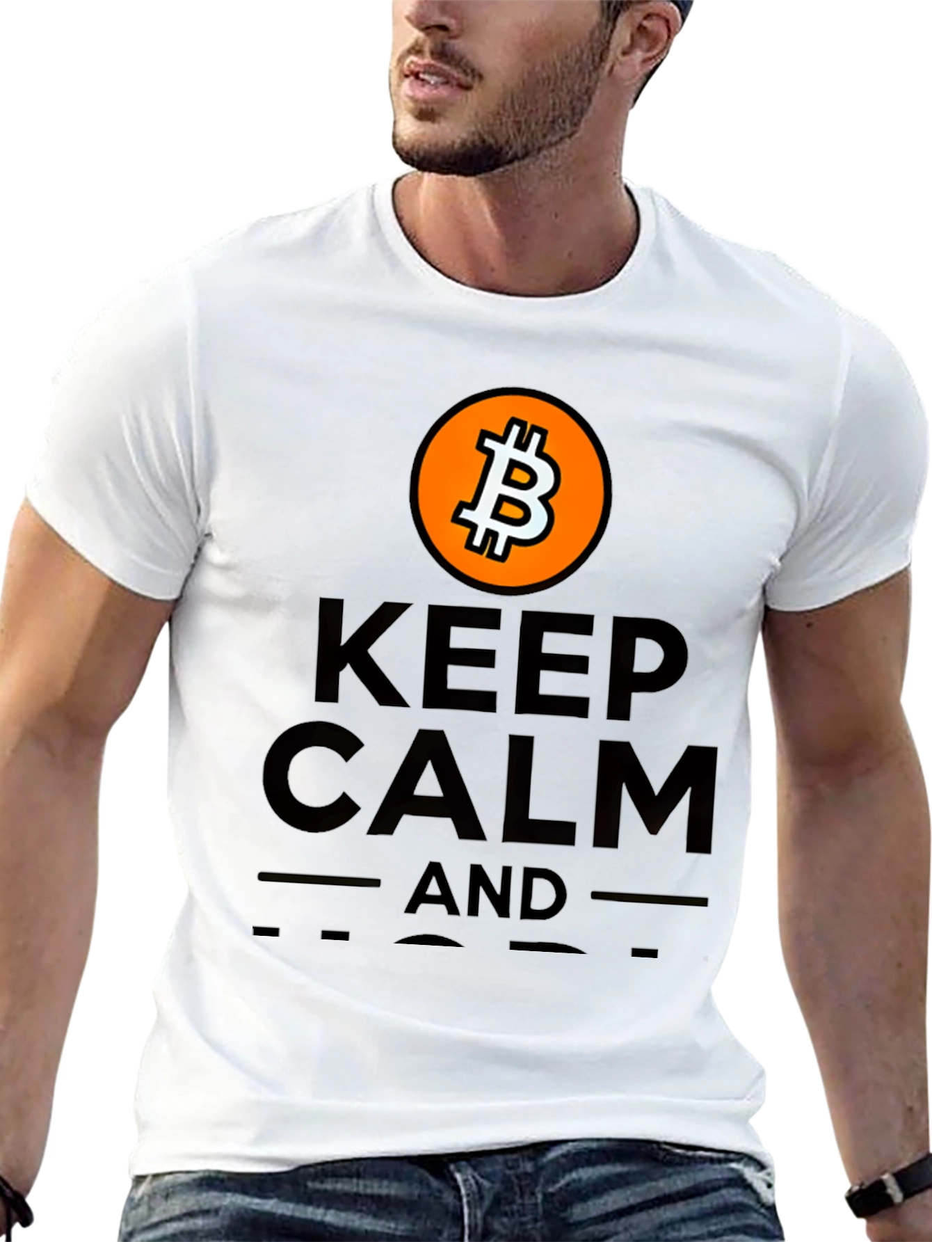 Keep Calm and Bitcoin Black T-Shirt