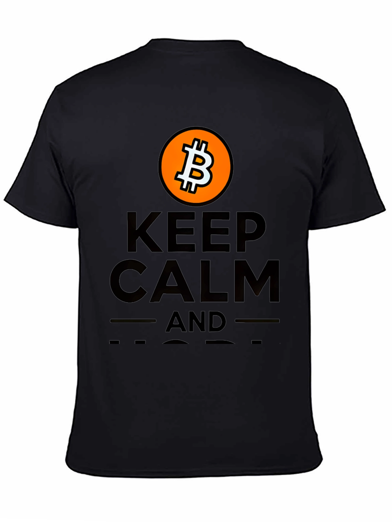 Keep Calm and Bitcoin Black T-Shirt