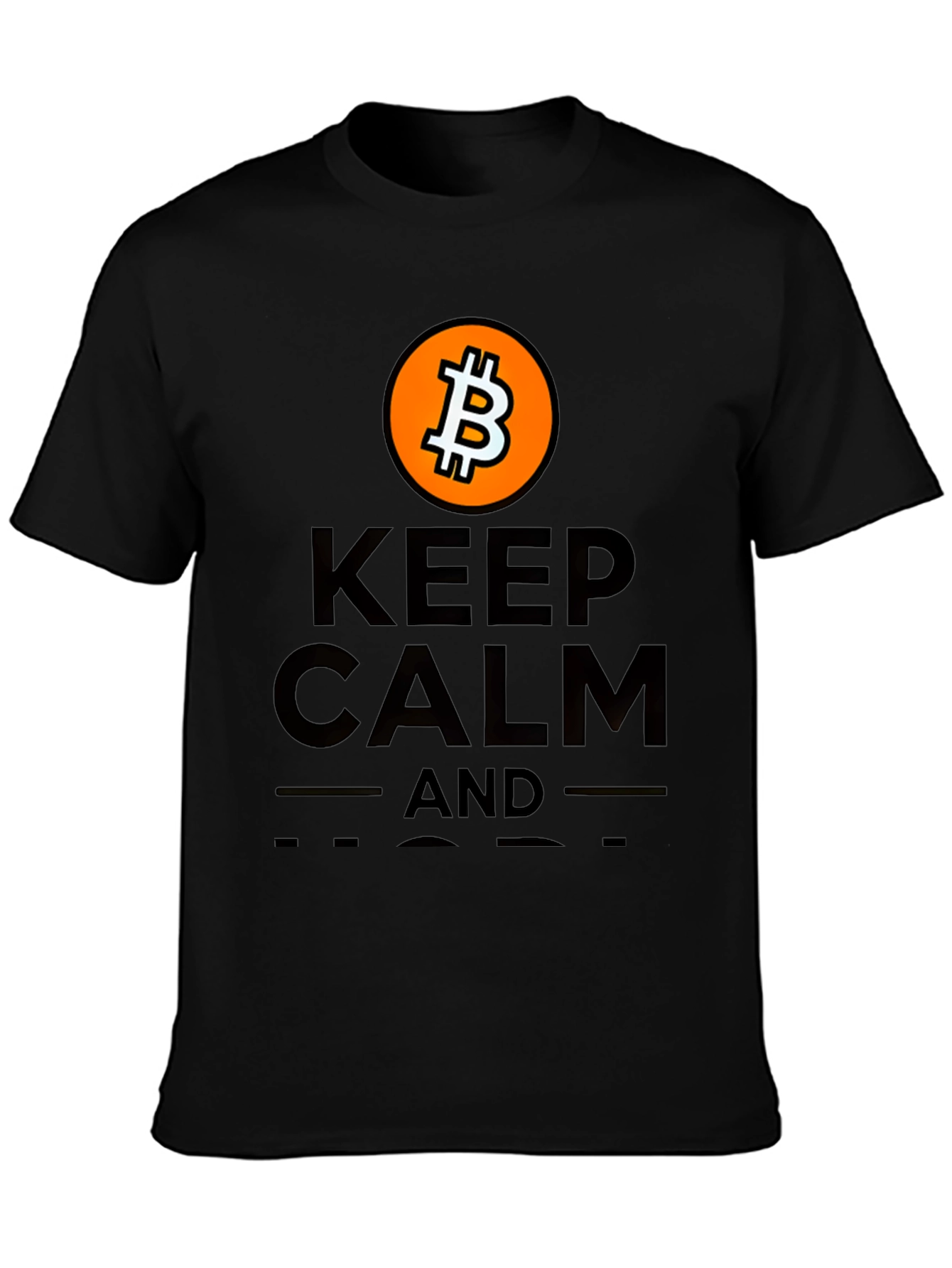 Keep Calm and Bitcoin Black T-Shirt
