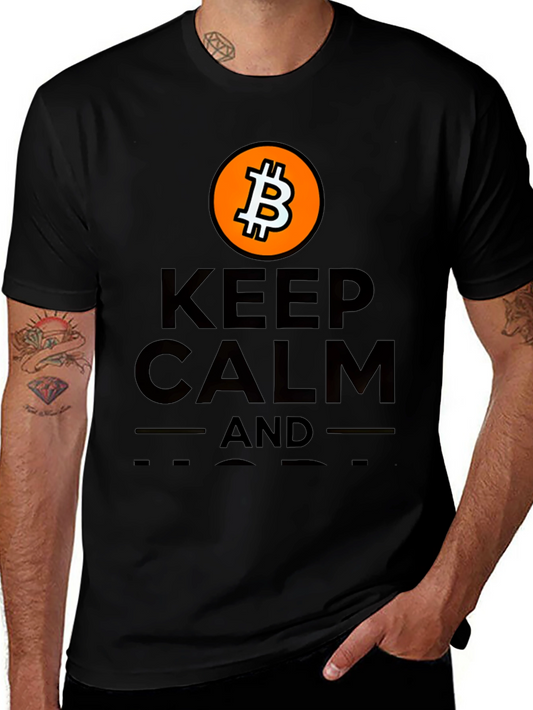 Keep Calm and Bitcoin Black T-Shirt