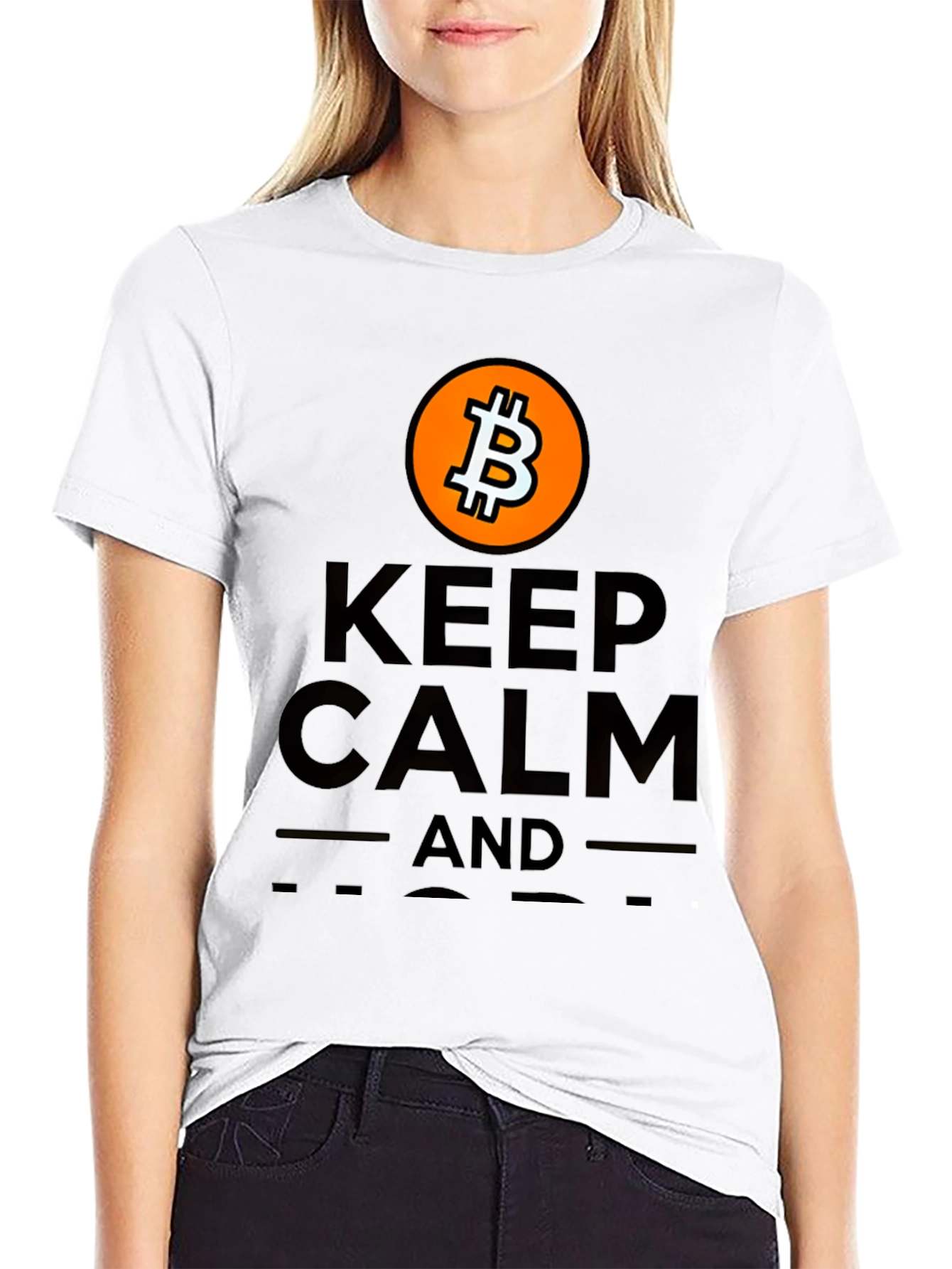 Keep Calm and Bitcoin Black T-Shirt