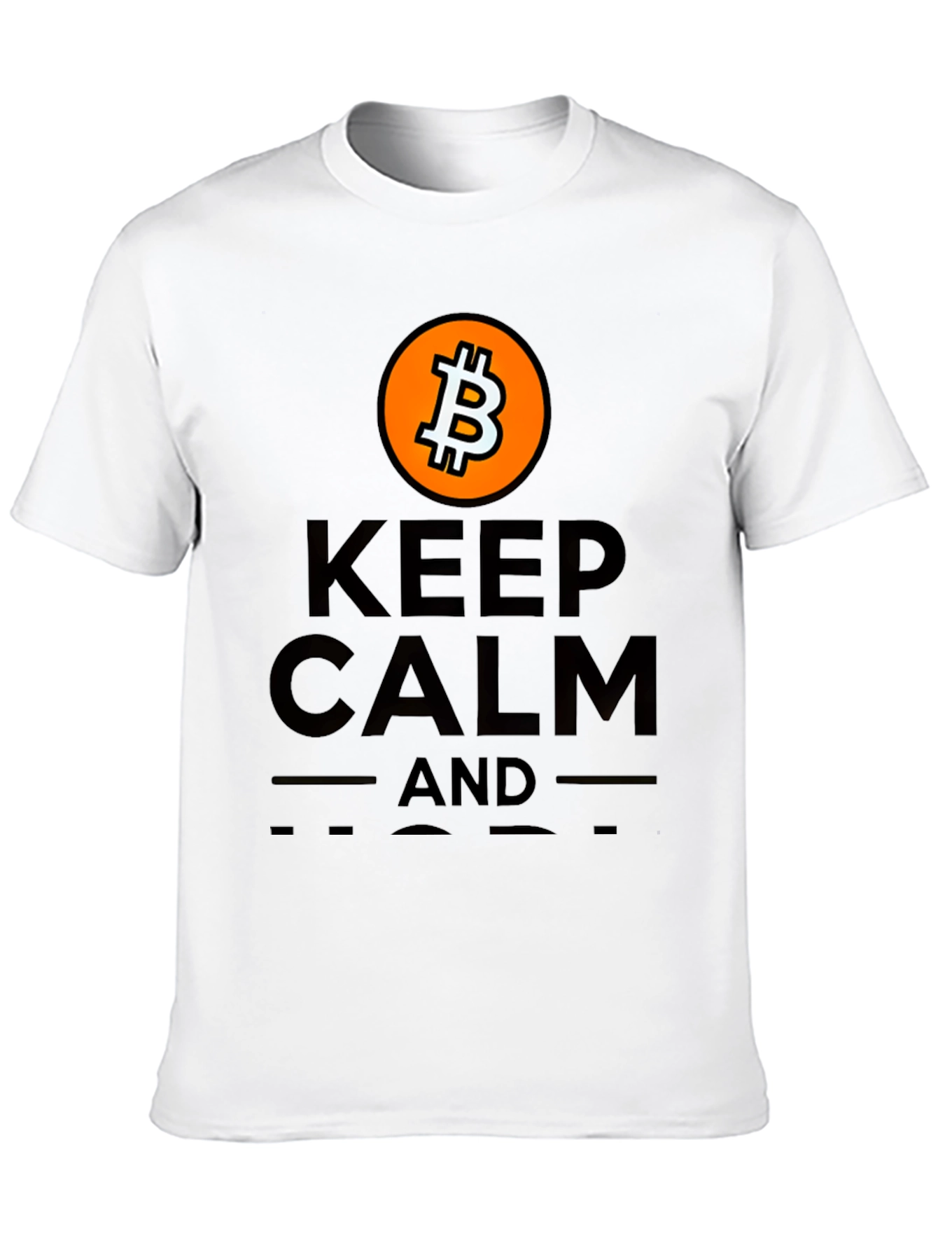 Keep Calm and Bitcoin Black T-Shirt