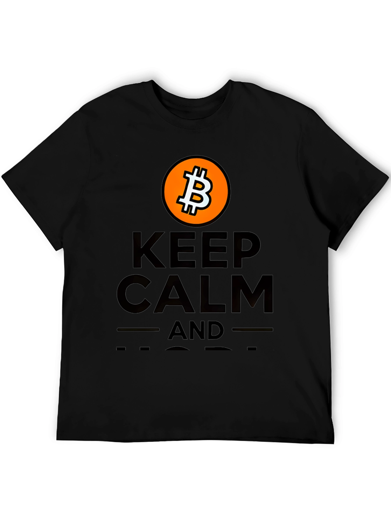 Keep Calm and Bitcoin Black T-Shirt
