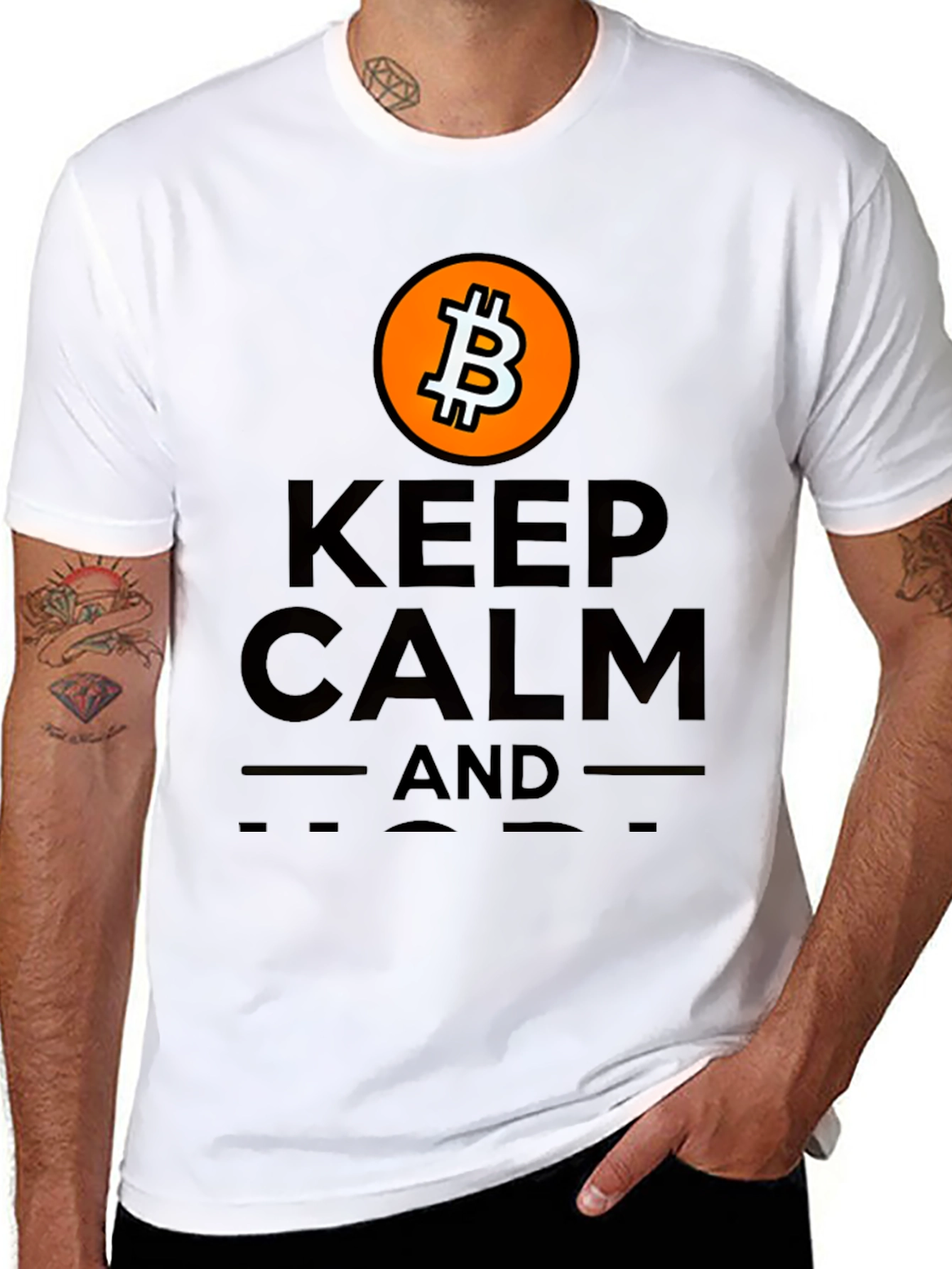 Keep Calm and Bitcoin Black T-Shirt